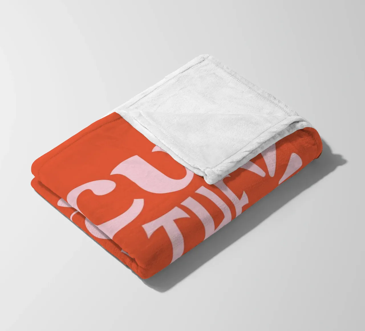 "Design tipografico "Focus on the Good coperta in pile da Ink &Echo