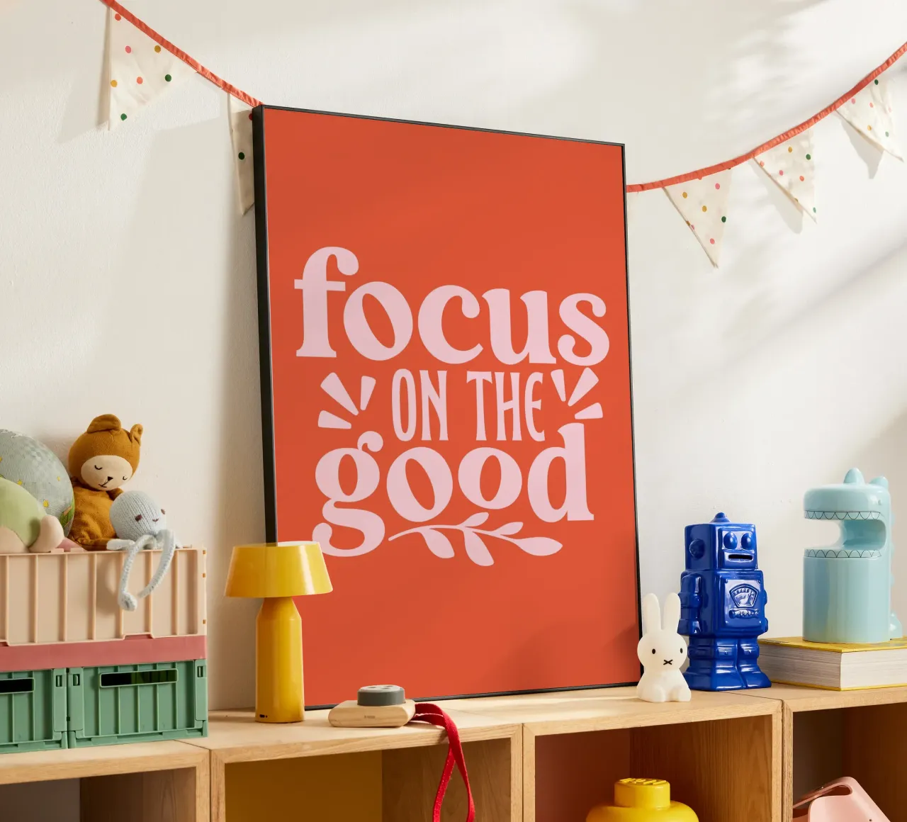 "Design tipografico "Focus on the Good alluminio dibond da Ink &Echo