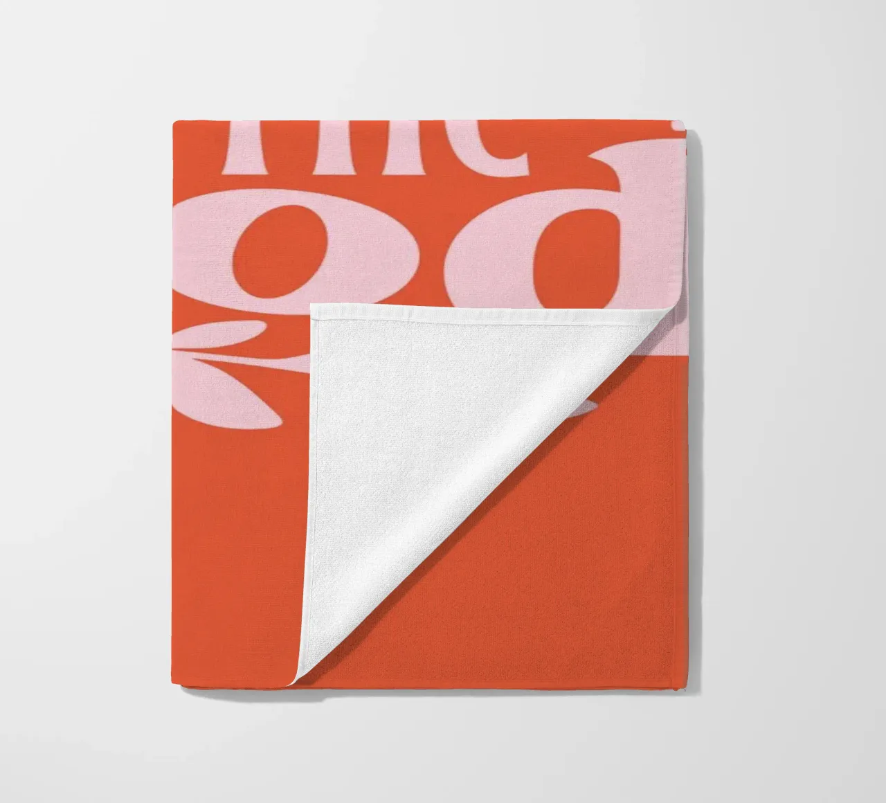 "Design tipografico "Focus on the Good telo mare da Ink &Echo