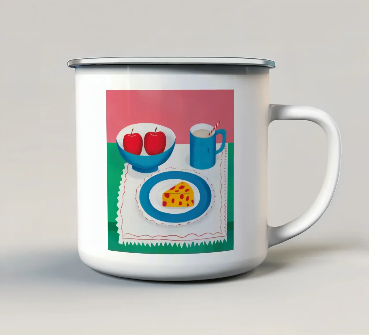 Cena semplice Immobile tazza in smalto da Selene Shade