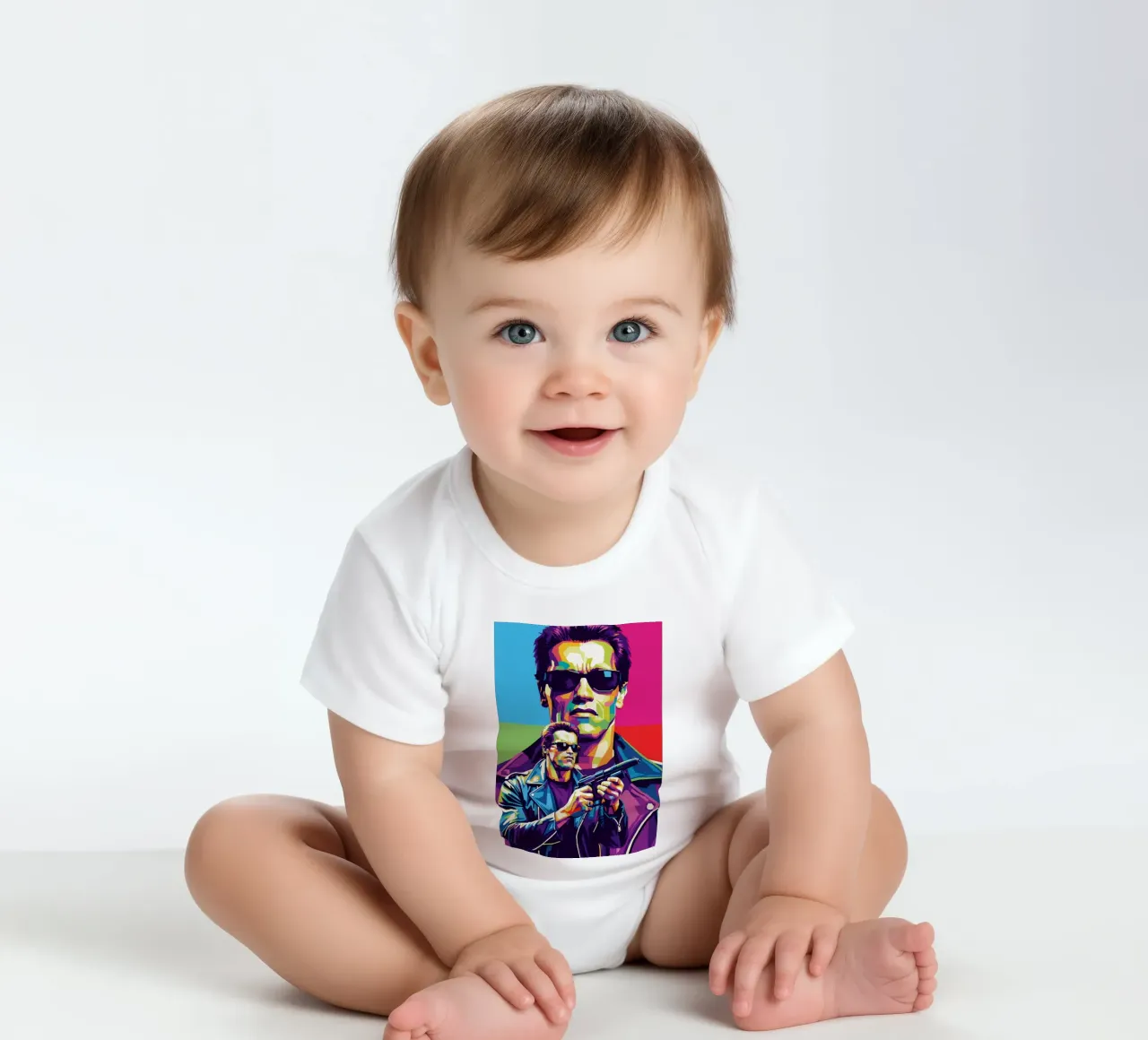 Terminator - Arnold Schwarzenegger (3) body neonato maniche corte da Hantamrata