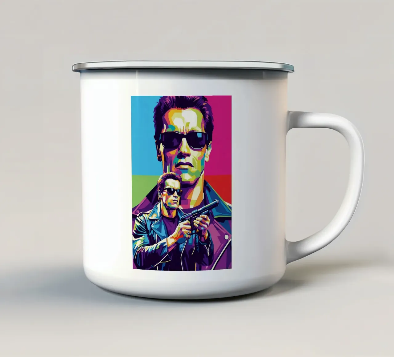Terminator - Arnold Schwarzenegger (3) tazza in smalto da Hantamrata