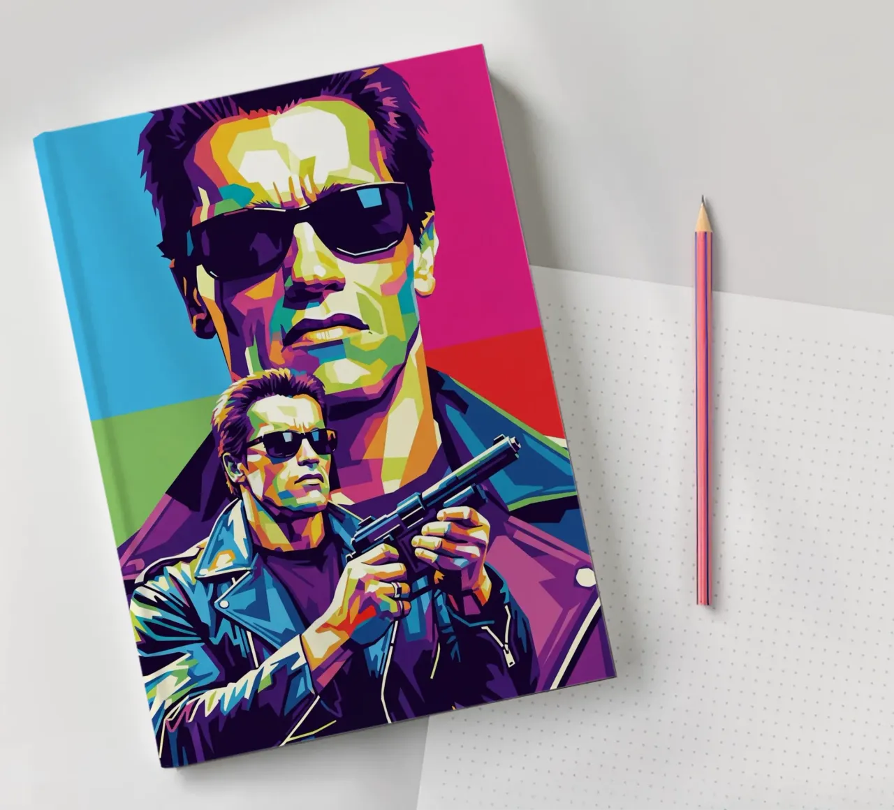 Terminator - Arnold Schwarzenegger (3) notebook by Hantamrata