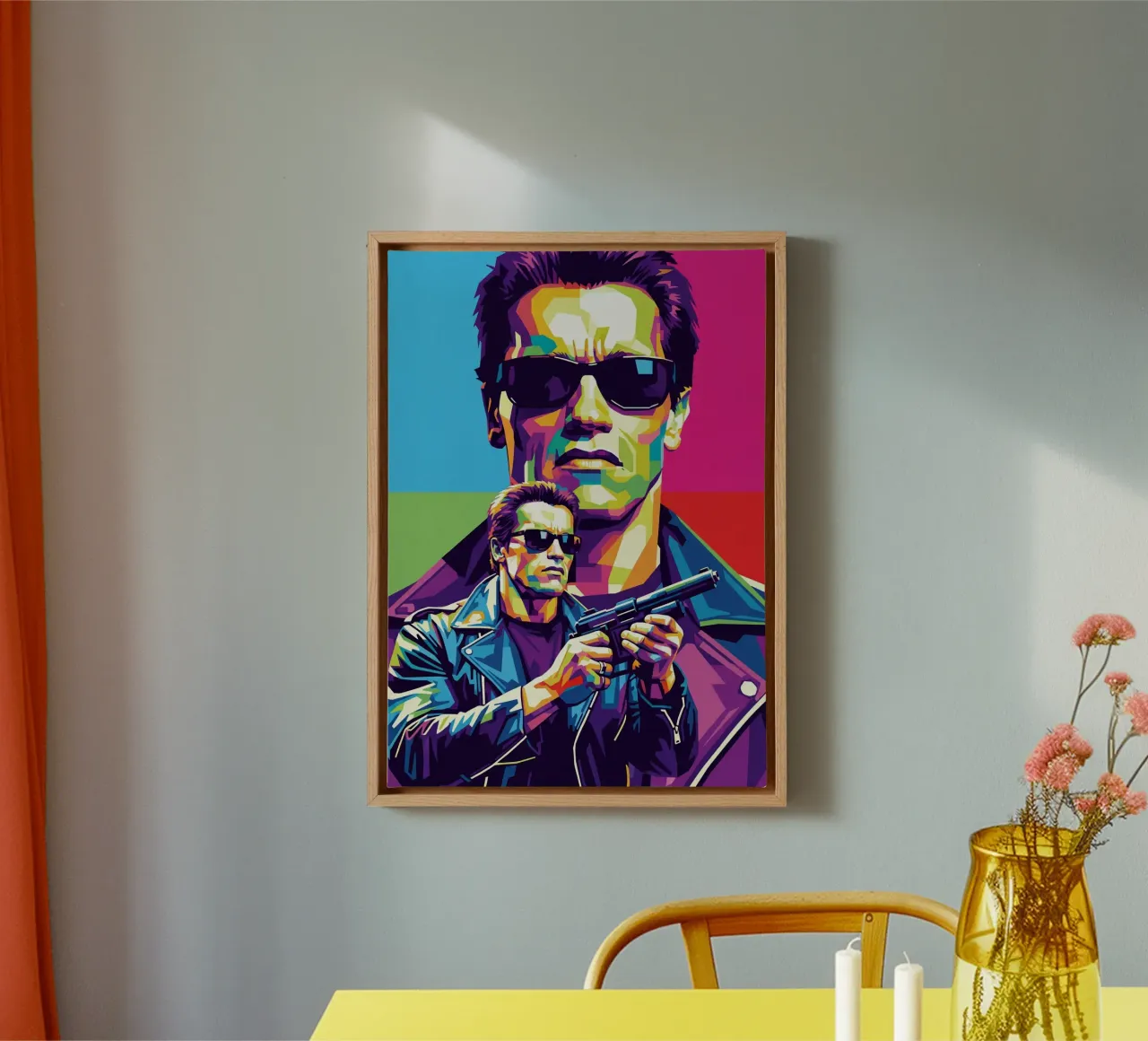 Terminator - Arnold Schwarzenegger (3) tela con Cornice a cassetta da Hantamrata