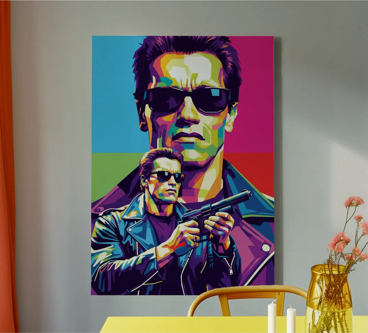 Terminator - Arnold Schwarzenegger (3) tela con Cornice a cassetta da Hantamrata
