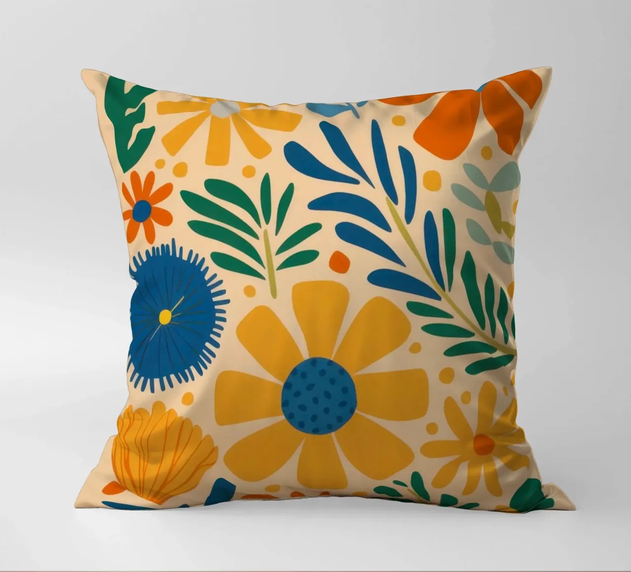 Retro Daisy Pattern cuscino da Mark Solaria