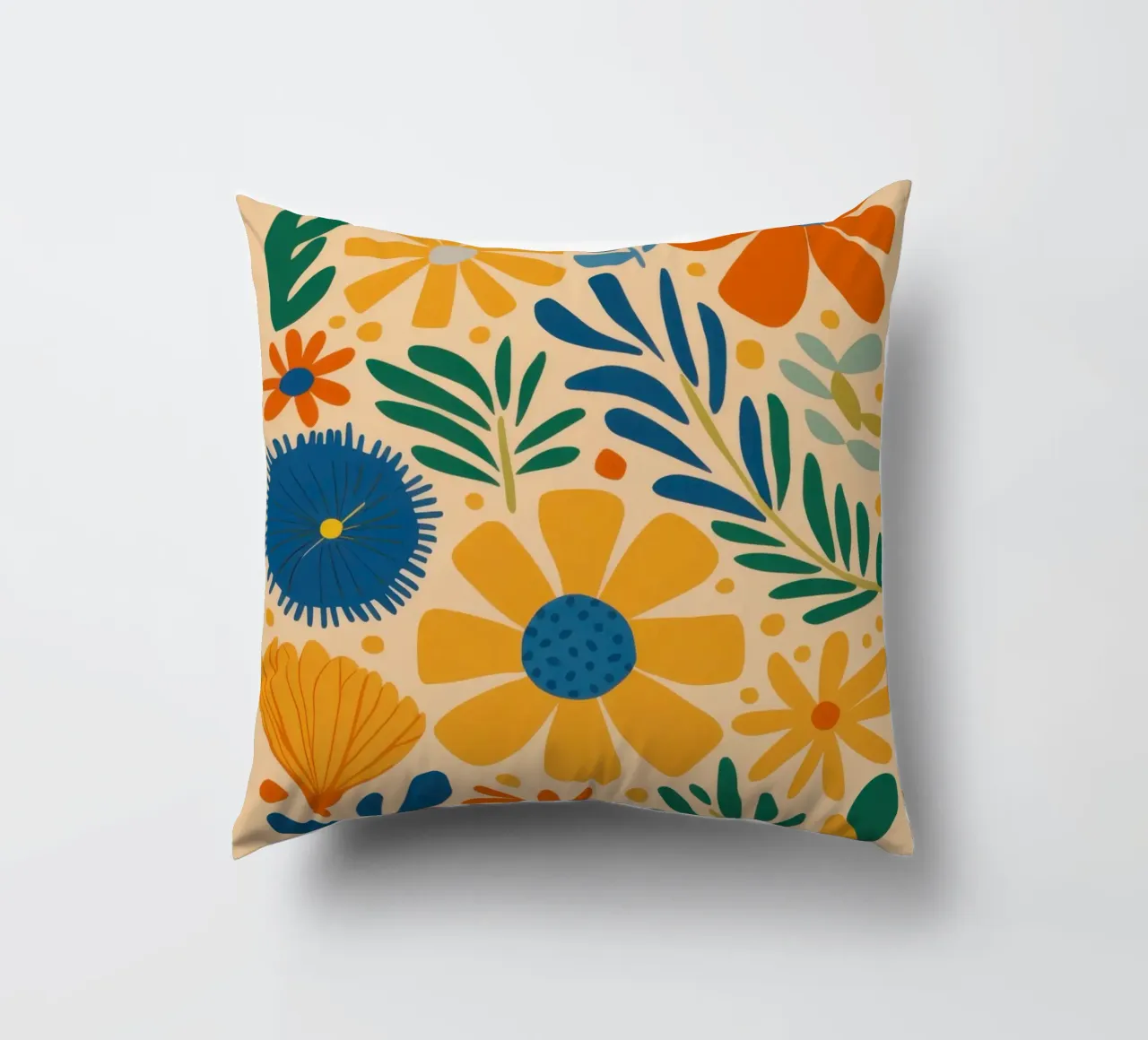 Retro Daisy Pattern cuscino da Mark Solaria