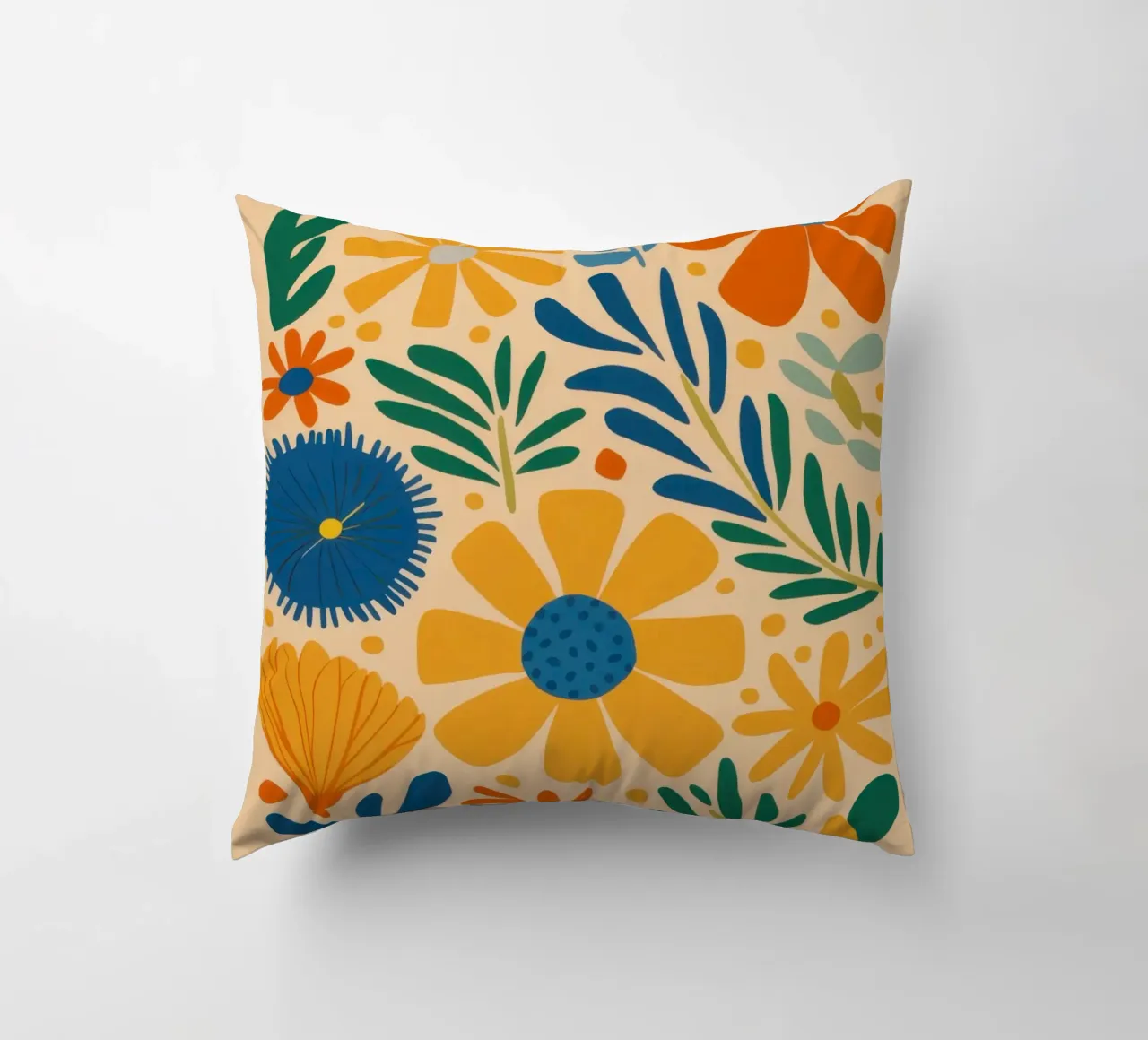 Retro Daisy Pattern cuscino da Mark Solaria