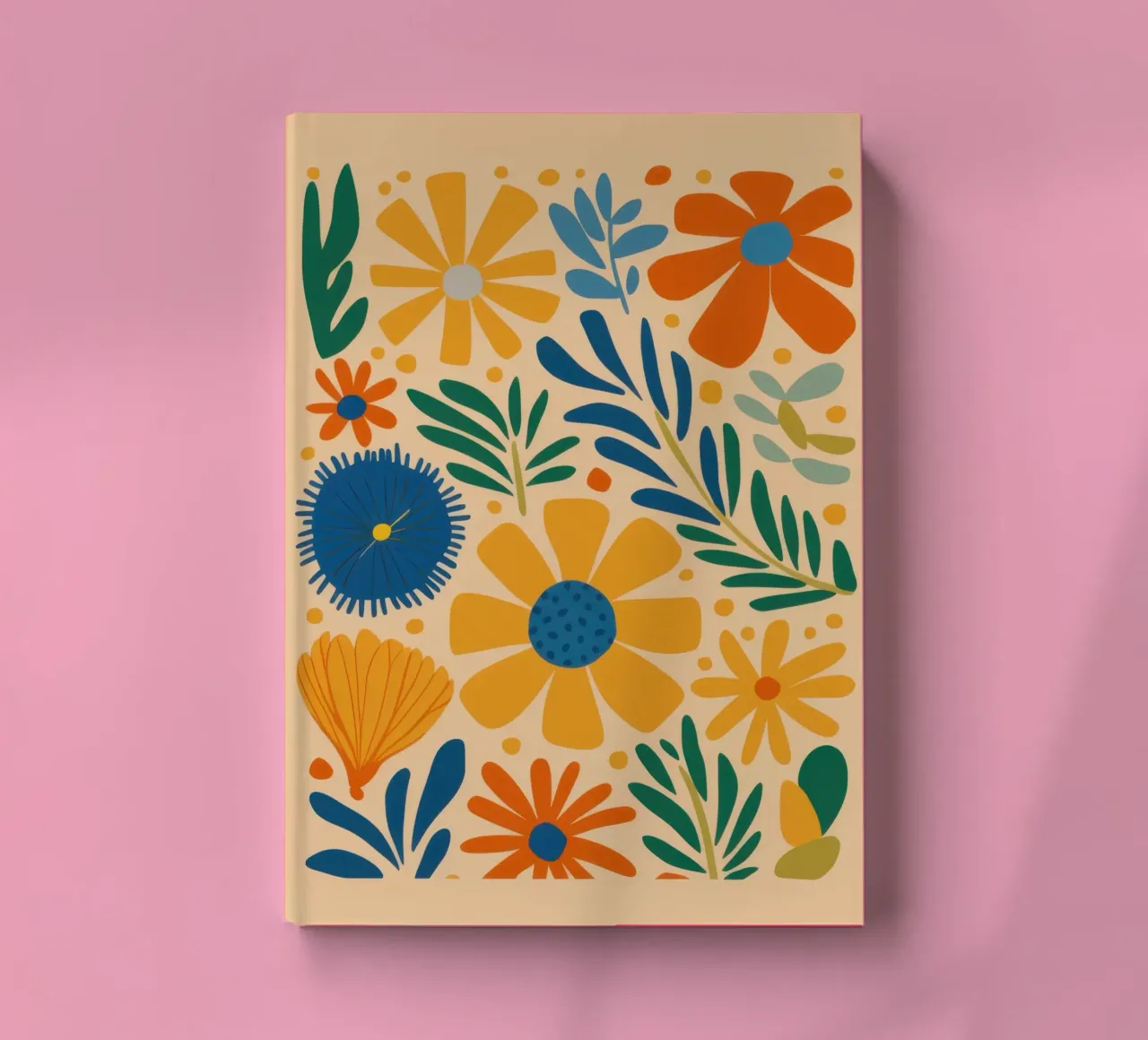 Retro Daisy Pattern notebook by Mark Solaria