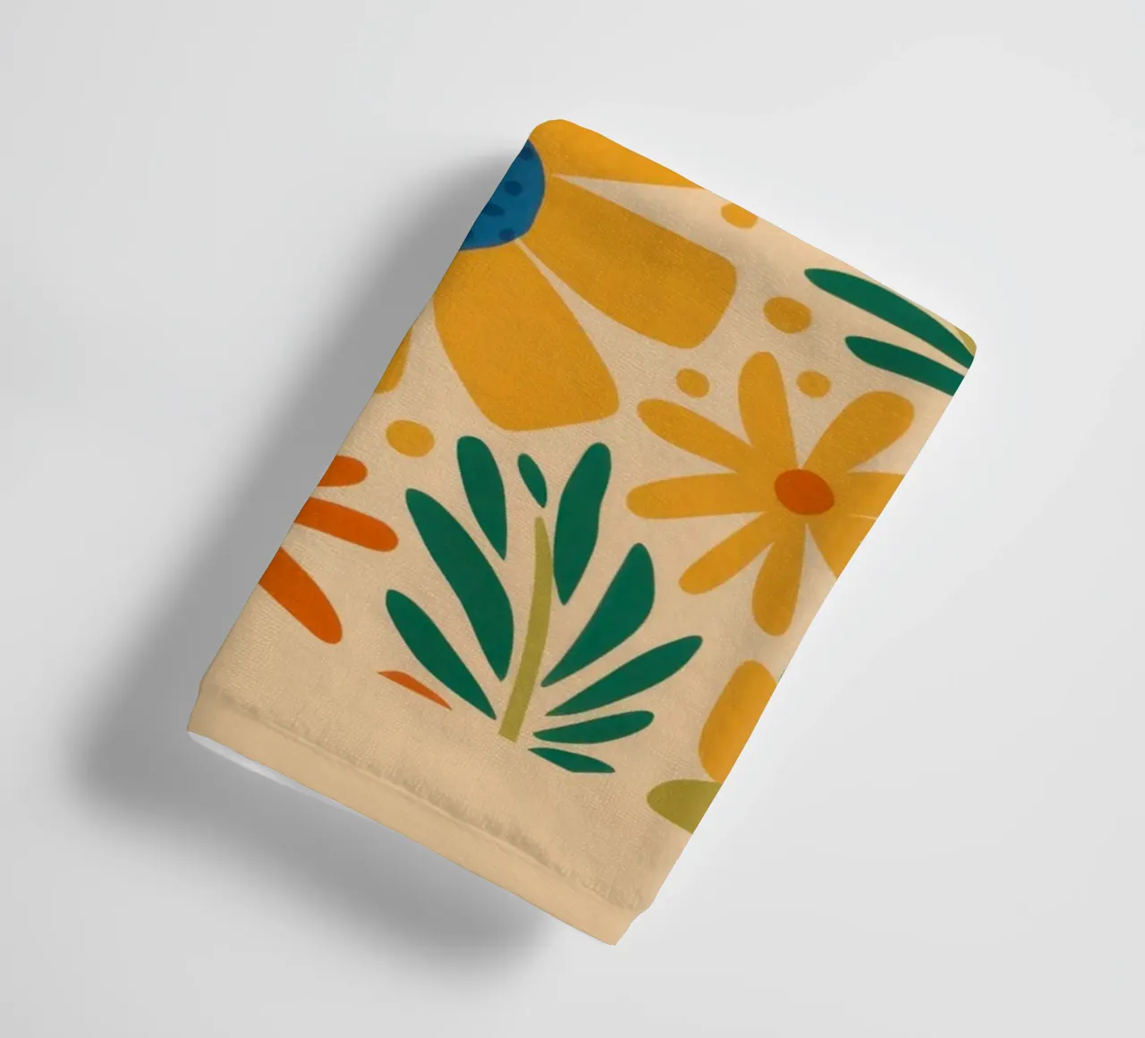 Retro Daisy Pattern towel by Mark Solaria