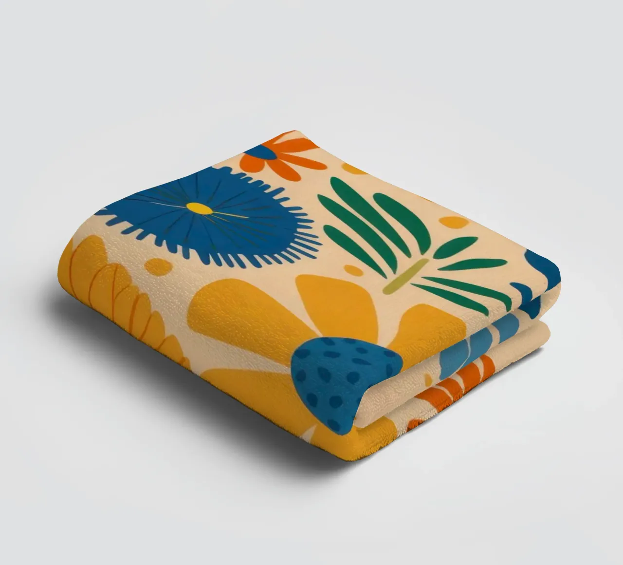 Retro Daisy Pattern towel by Mark Solaria