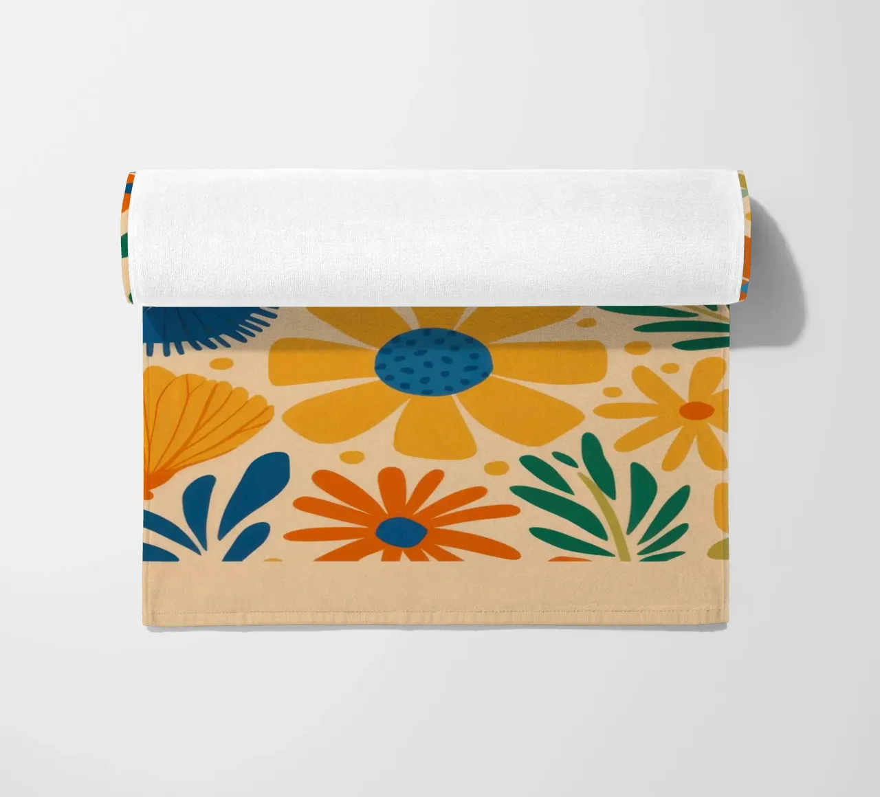 Retro Daisy Pattern telo mare da Mark Solaria