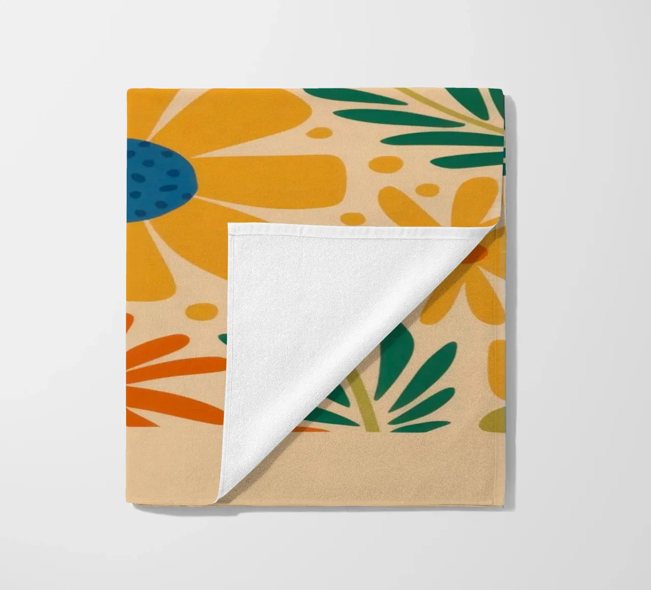Retro Daisy Pattern telo mare da Mark Solaria