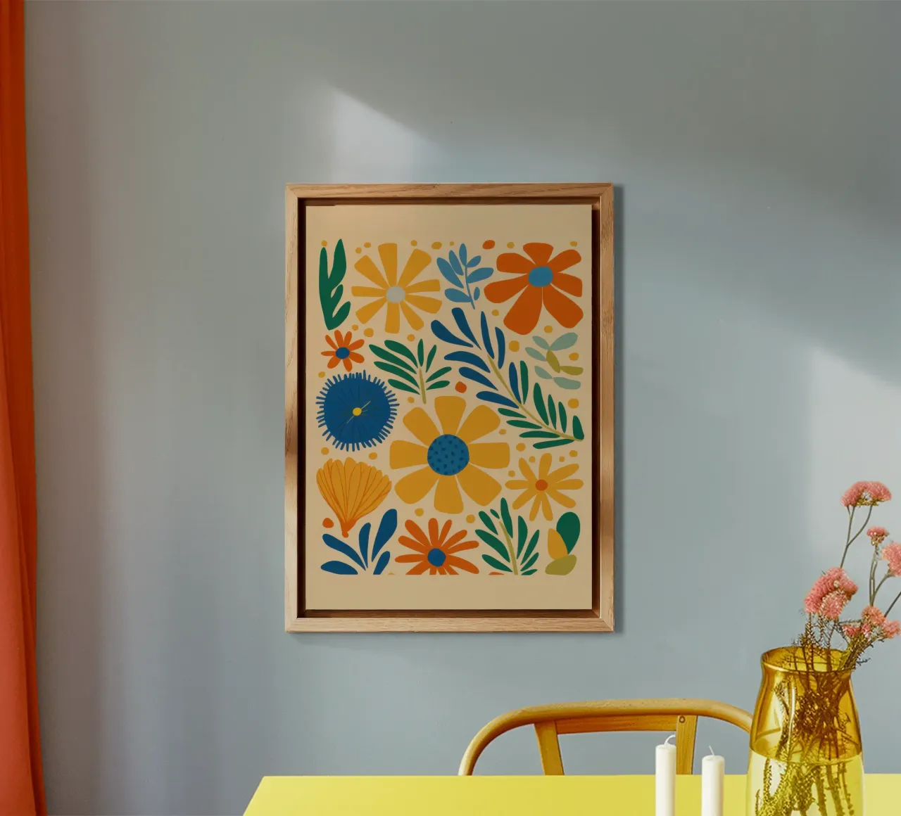 Retro Daisy Pattern alluminio dibond da Mark Solaria