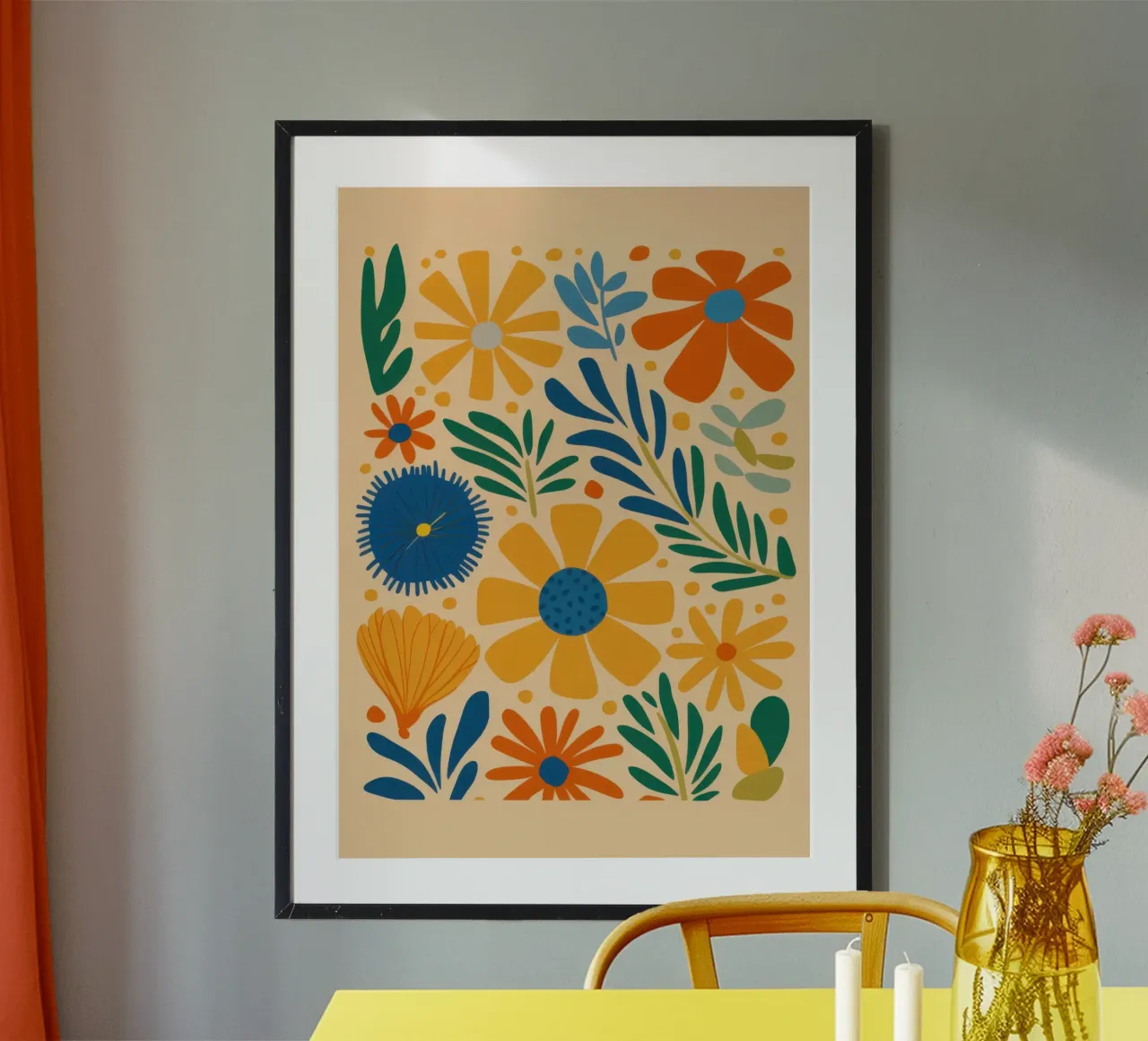 Retro Daisy Pattern poster da Mark Solaria
