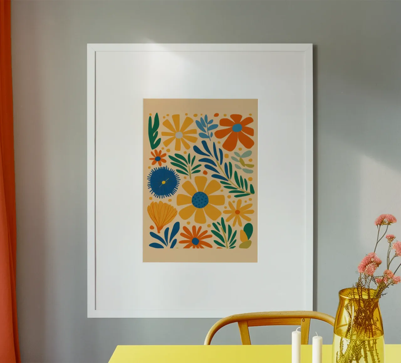 Retro Daisy Pattern poster da Mark Solaria