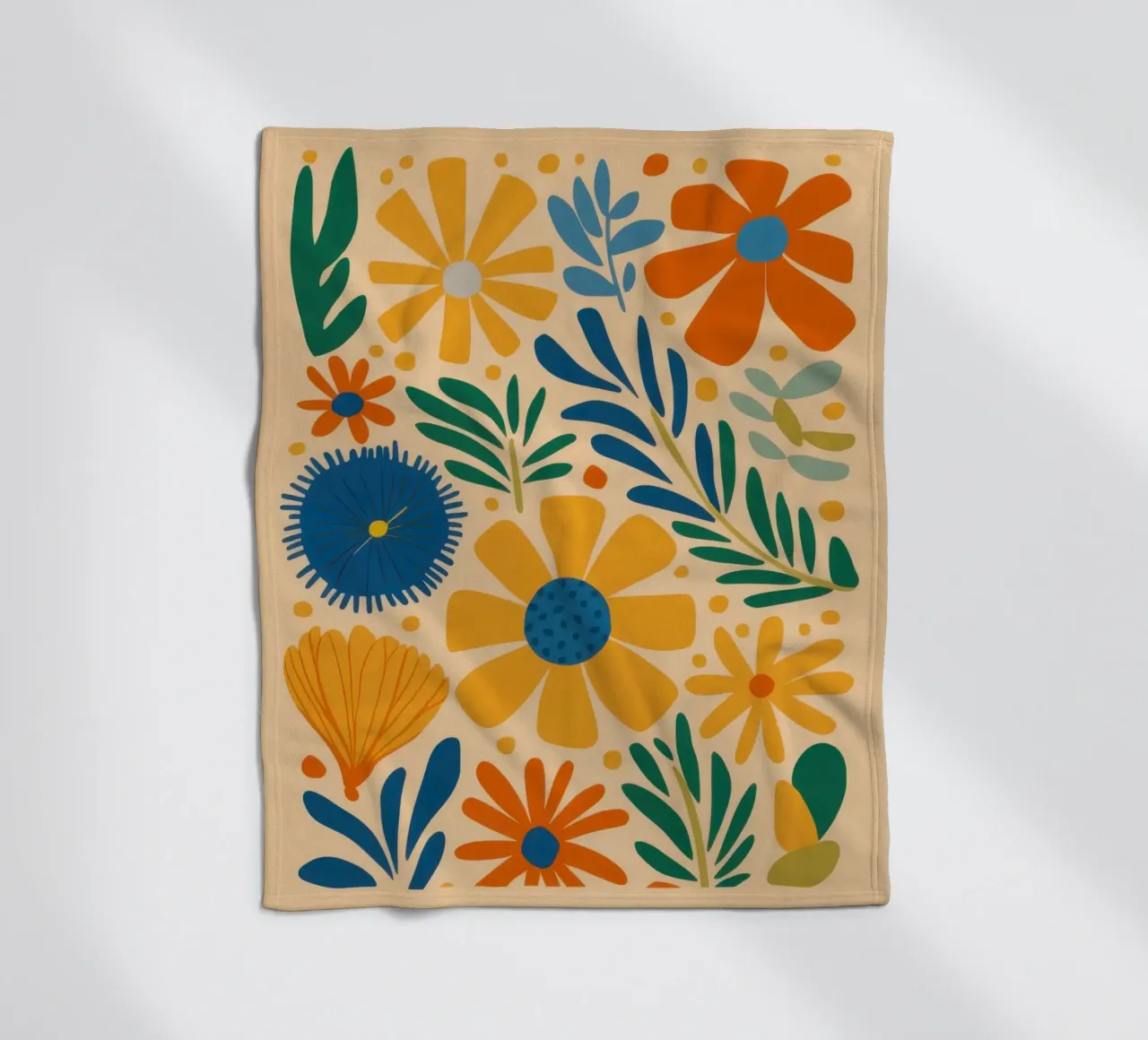 Retro Daisy Pattern coperta in pile da Mark Solaria