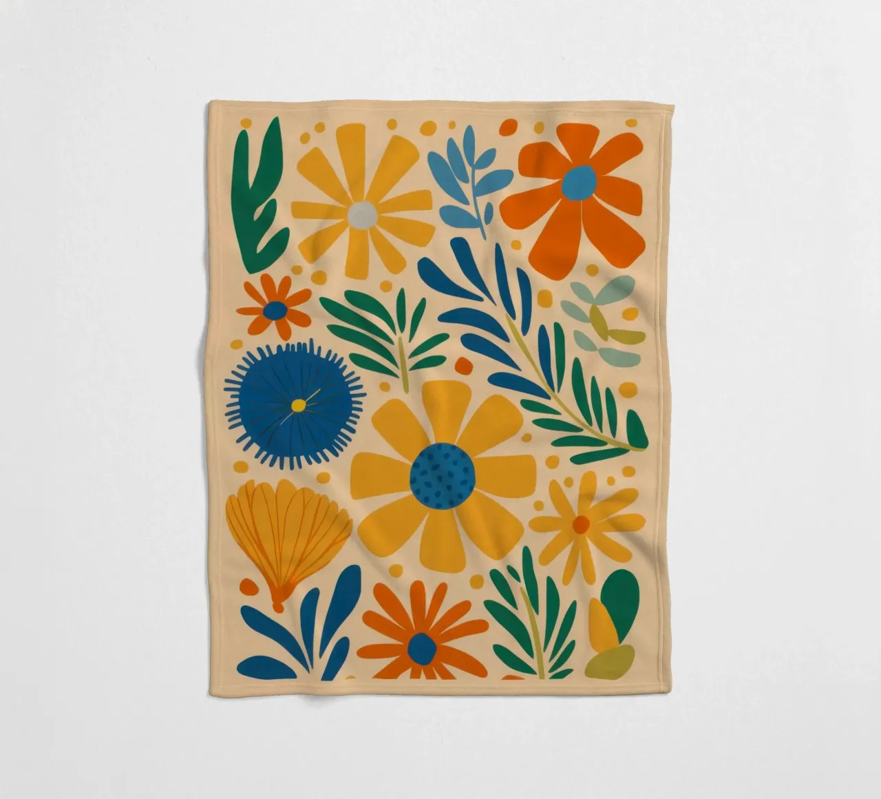Retro Daisy Pattern coperta in pile da Mark Solaria