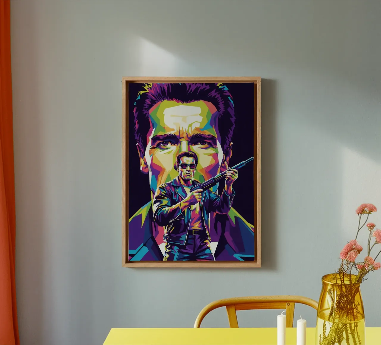 Terminator - Arnold Schwarzenegger (4) tela con Cornice a cassetta da Hantamrata