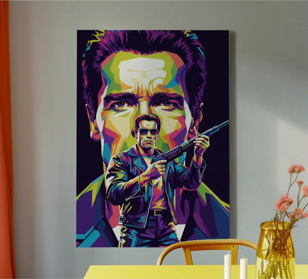 Terminator - Arnold Schwarzenegger (4) tela con Cornice a cassetta da Hantamrata
