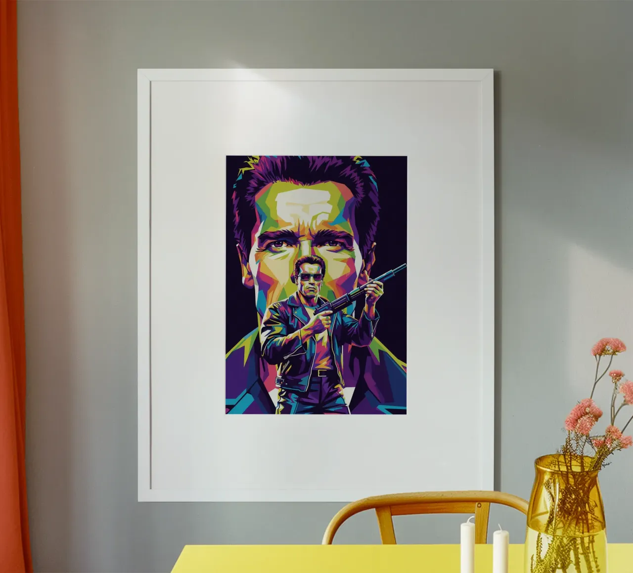 Terminator - Arnold Schwarzenegger (4) poster con telaio in alluminio da Hantamrata