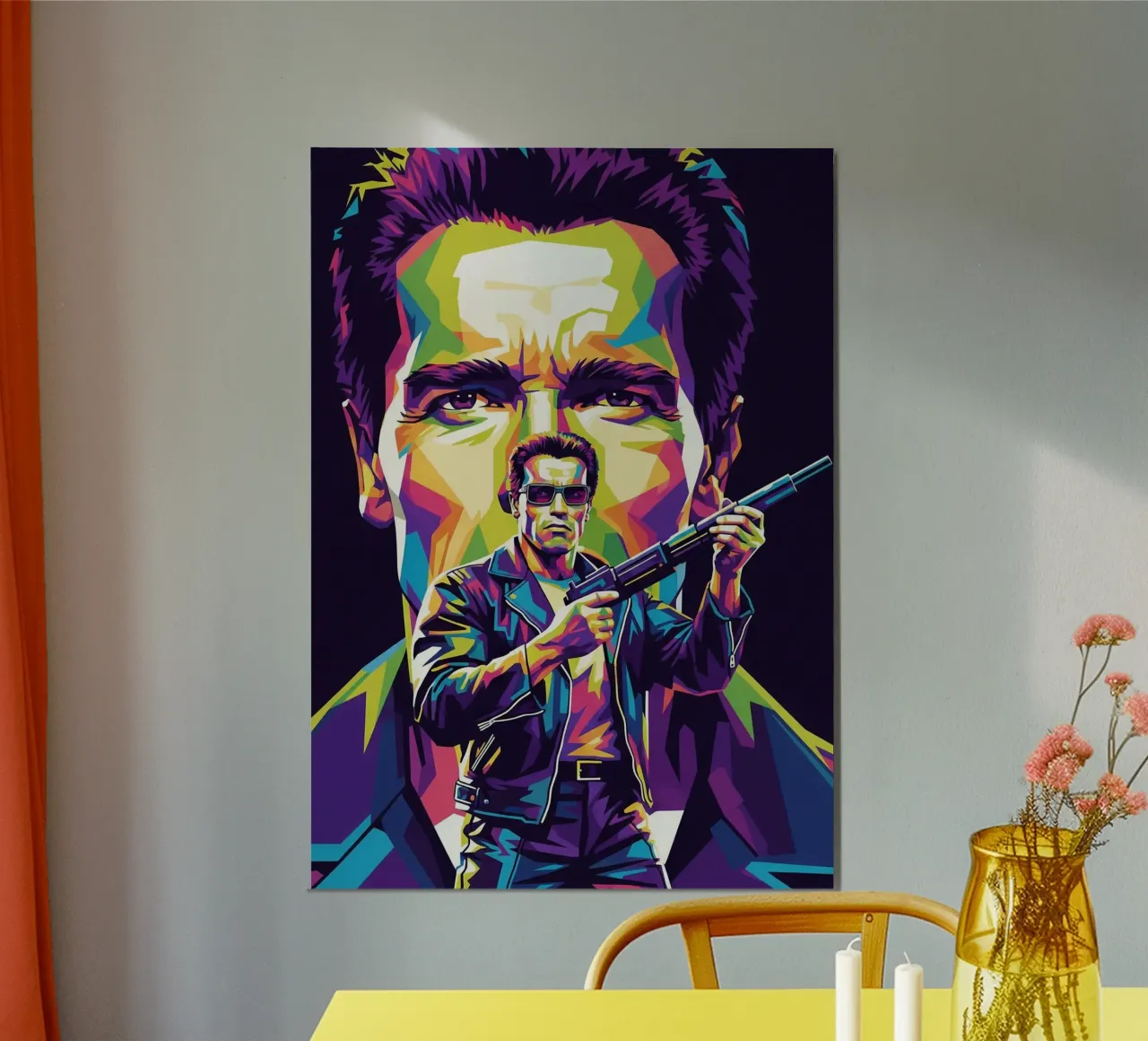 Terminator - Arnold Schwarzenegger (4) poster con telaio in alluminio da Hantamrata