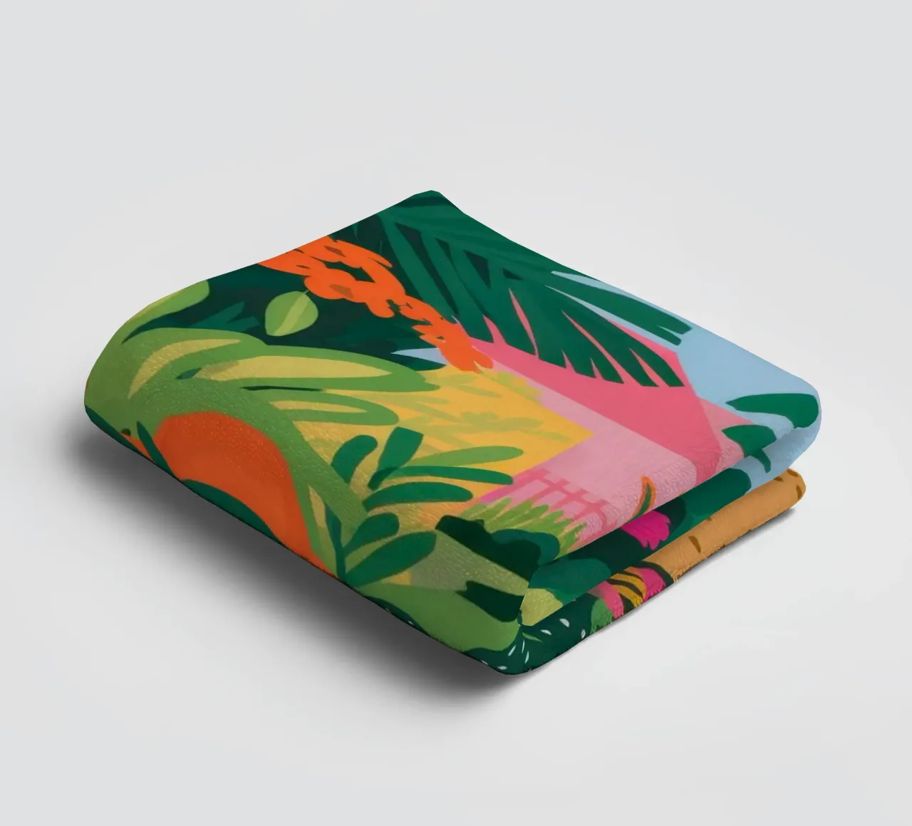 Jungle Flamingo Path towel by Mark Solaria