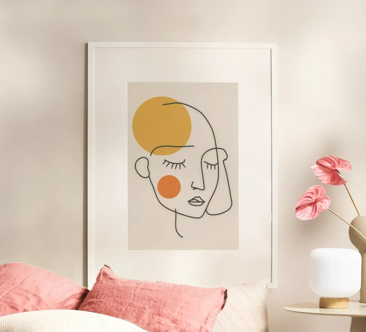 Sognatore lineare baciato dal sole poster da Trace Brush