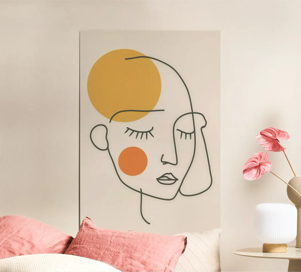 Sognatore lineare baciato dal sole poster da Trace Brush