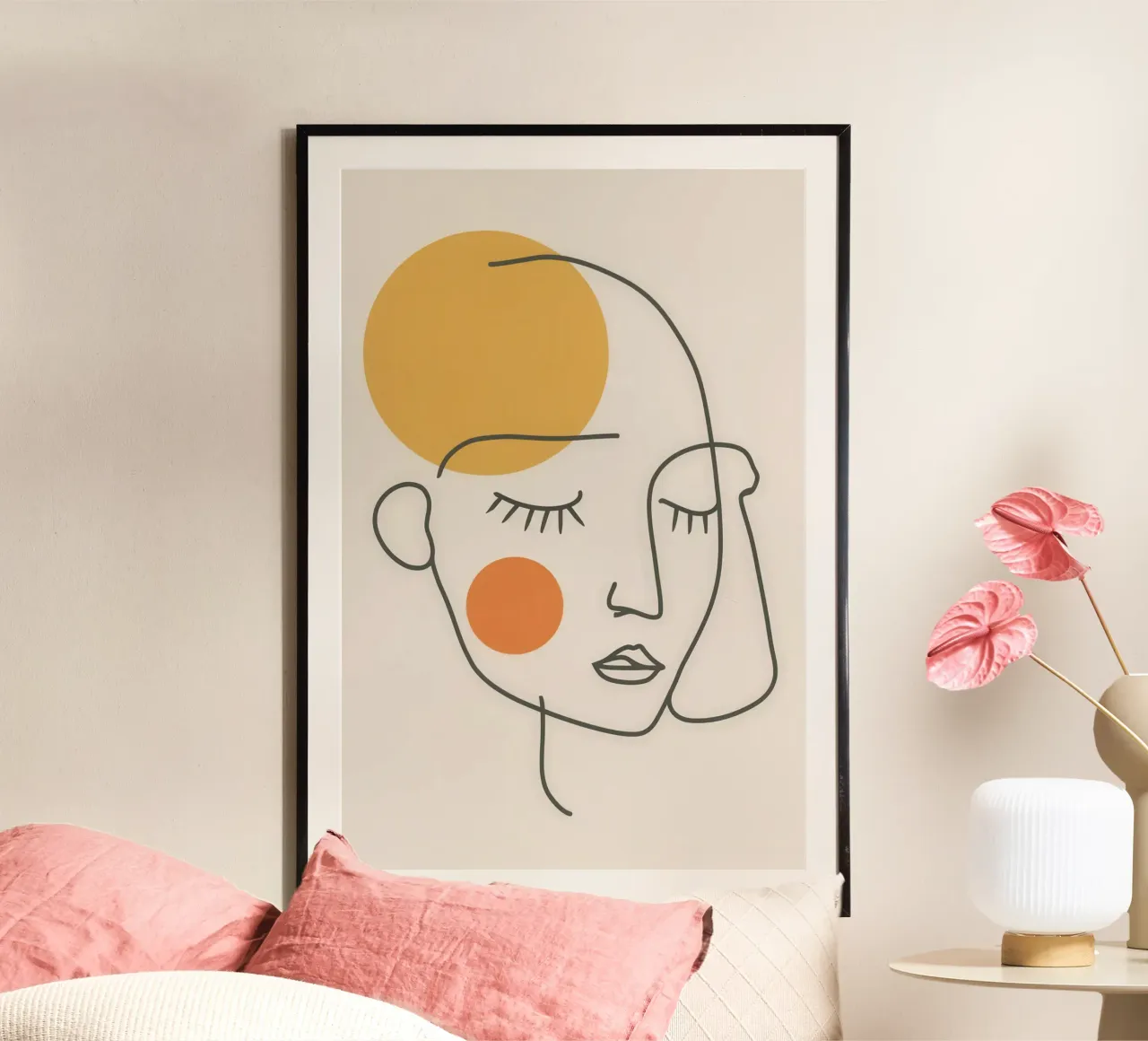 Sognatore lineare baciato dal sole poster da Trace Brush