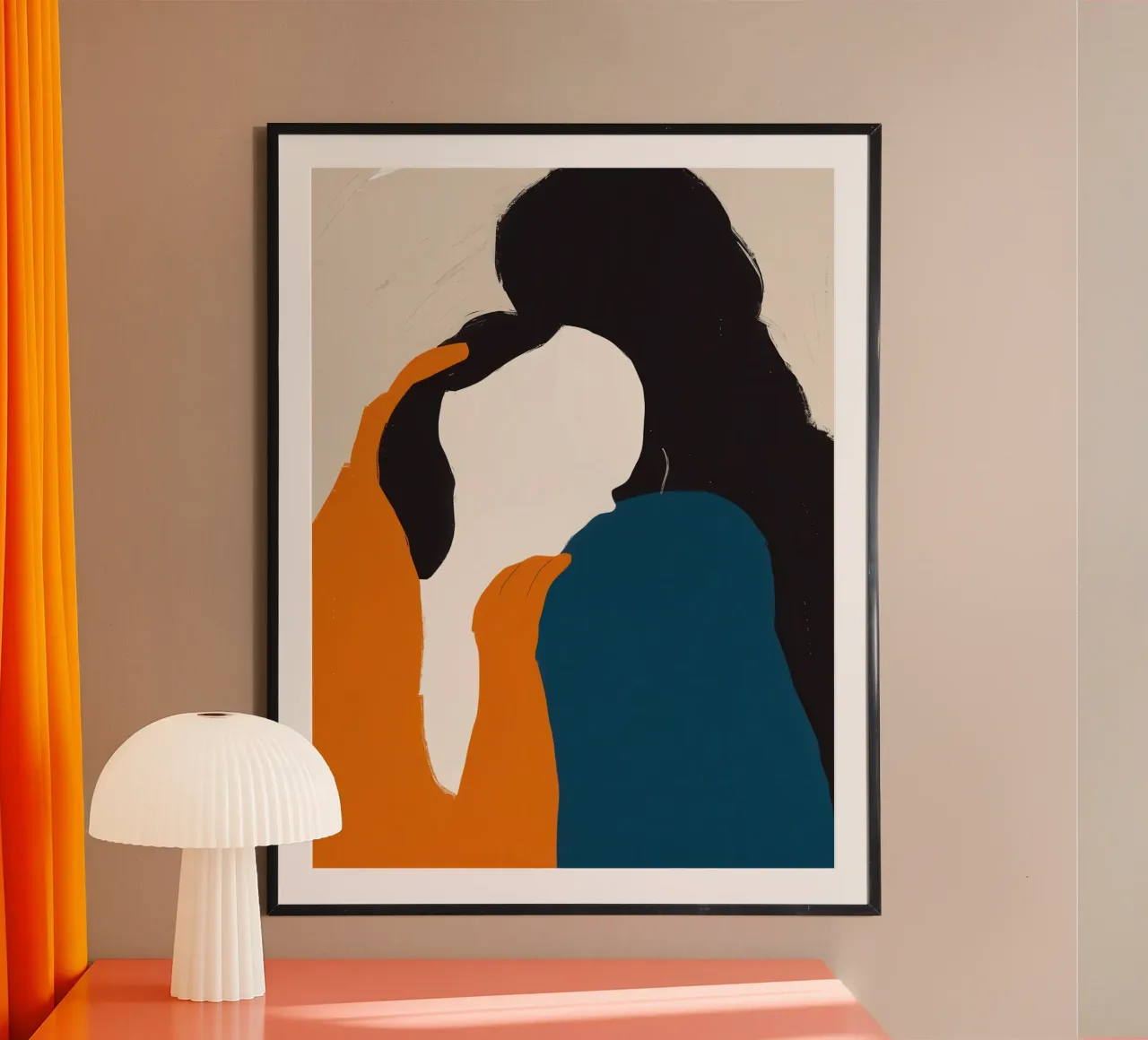 Abstrakte liebevolle Umarmung Poster von Irish Strokes