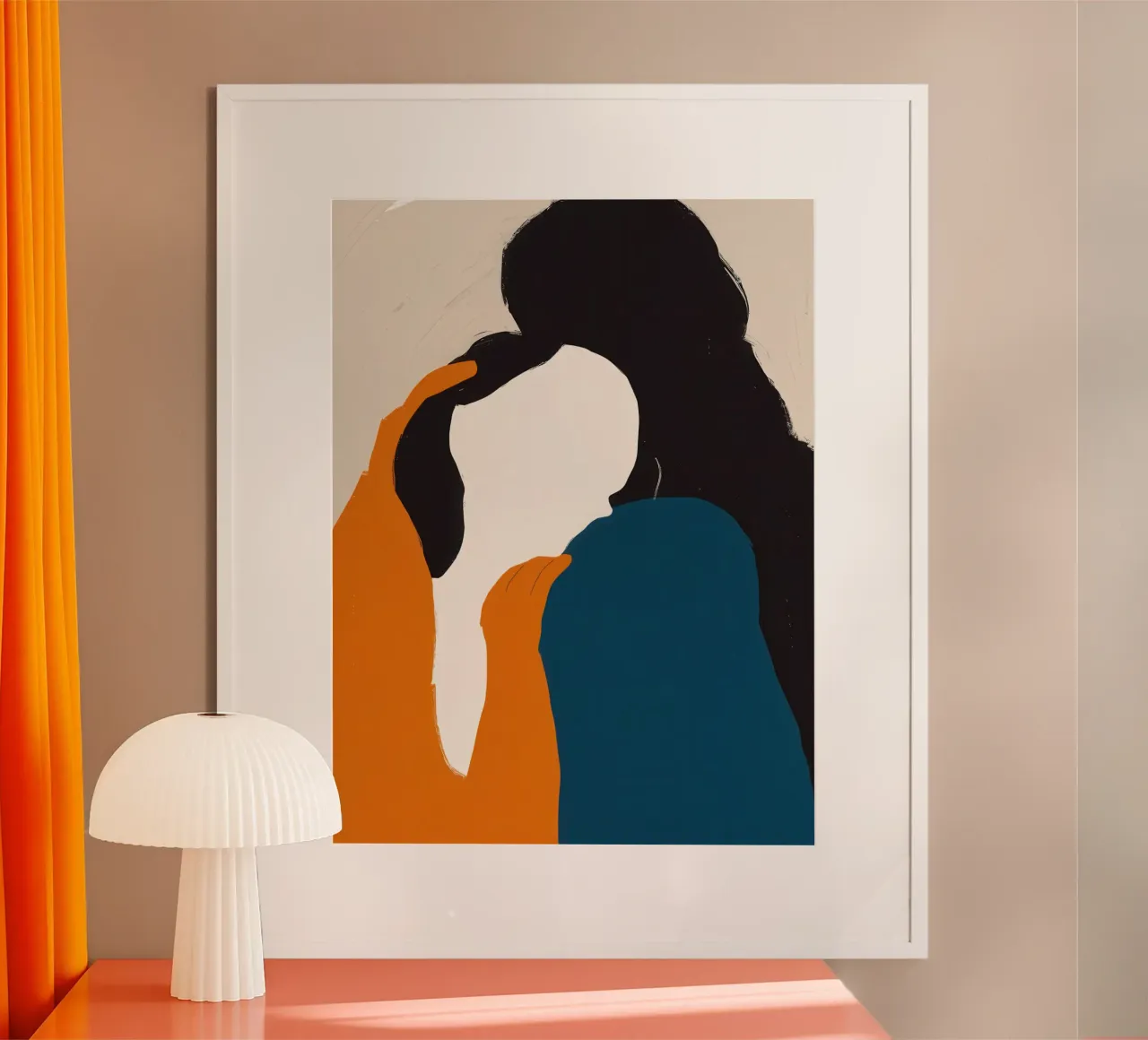 Abstrakte liebevolle Umarmung Poster von Irish Strokes