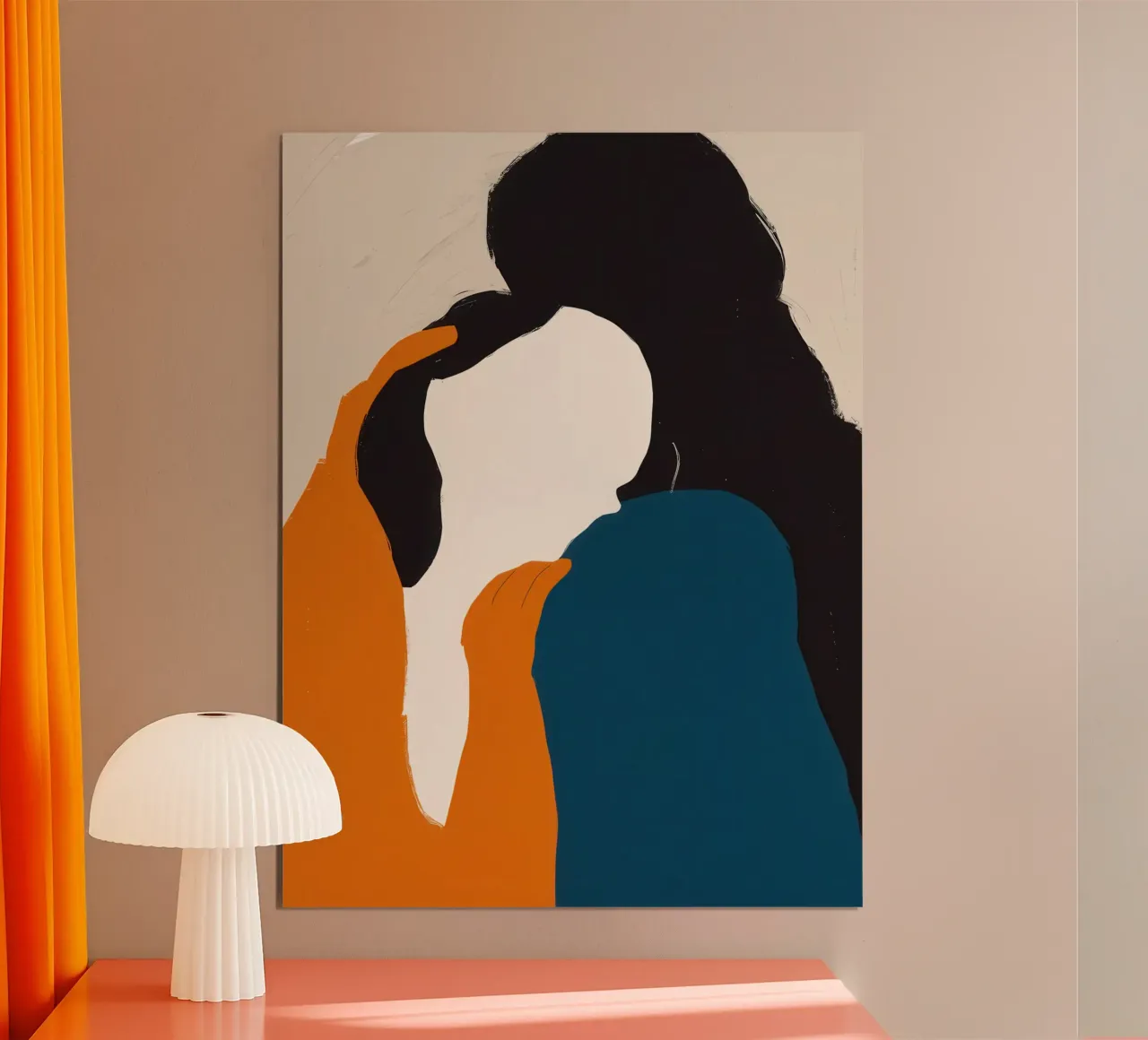 Abstrakte liebevolle Umarmung Poster von Irish Strokes