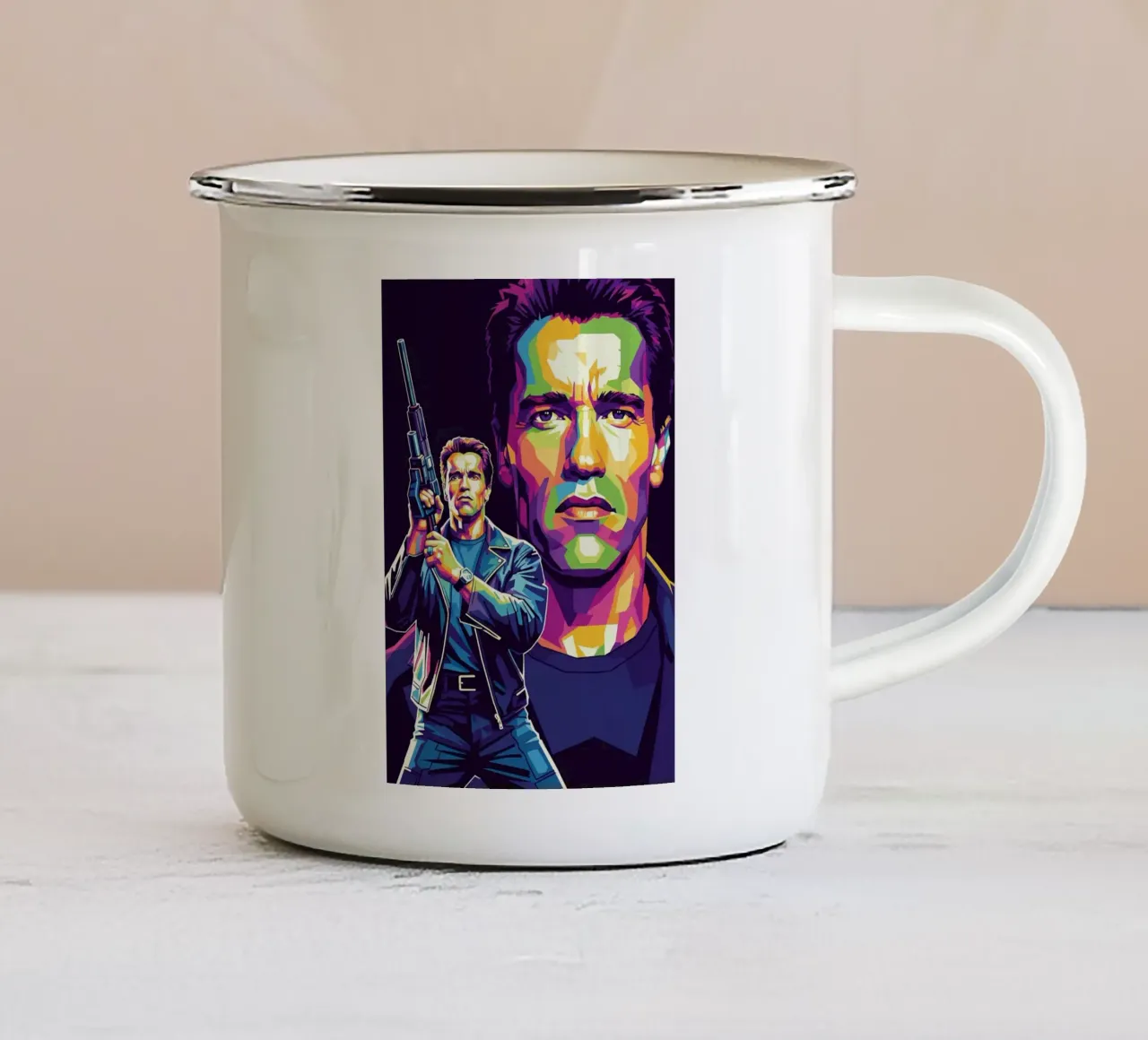 Terminator - Arnold Schwarzenegger (5) tazza in smalto da Hantamrata