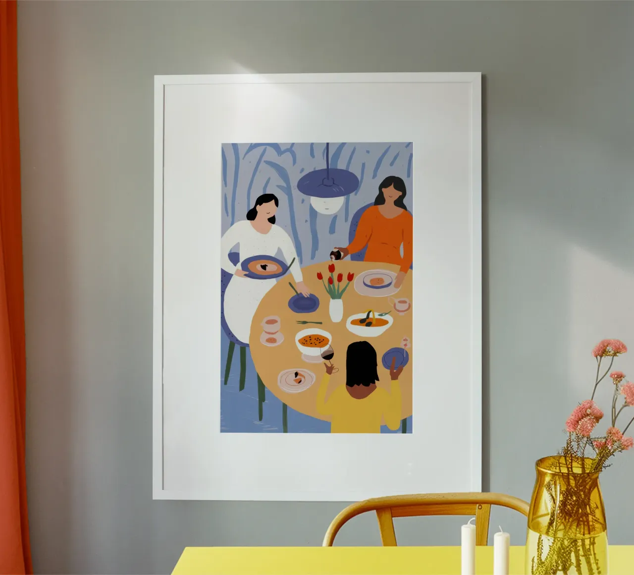 Gemeinsames Abendessen Zweisamkeit Poster von Gaia Viesta