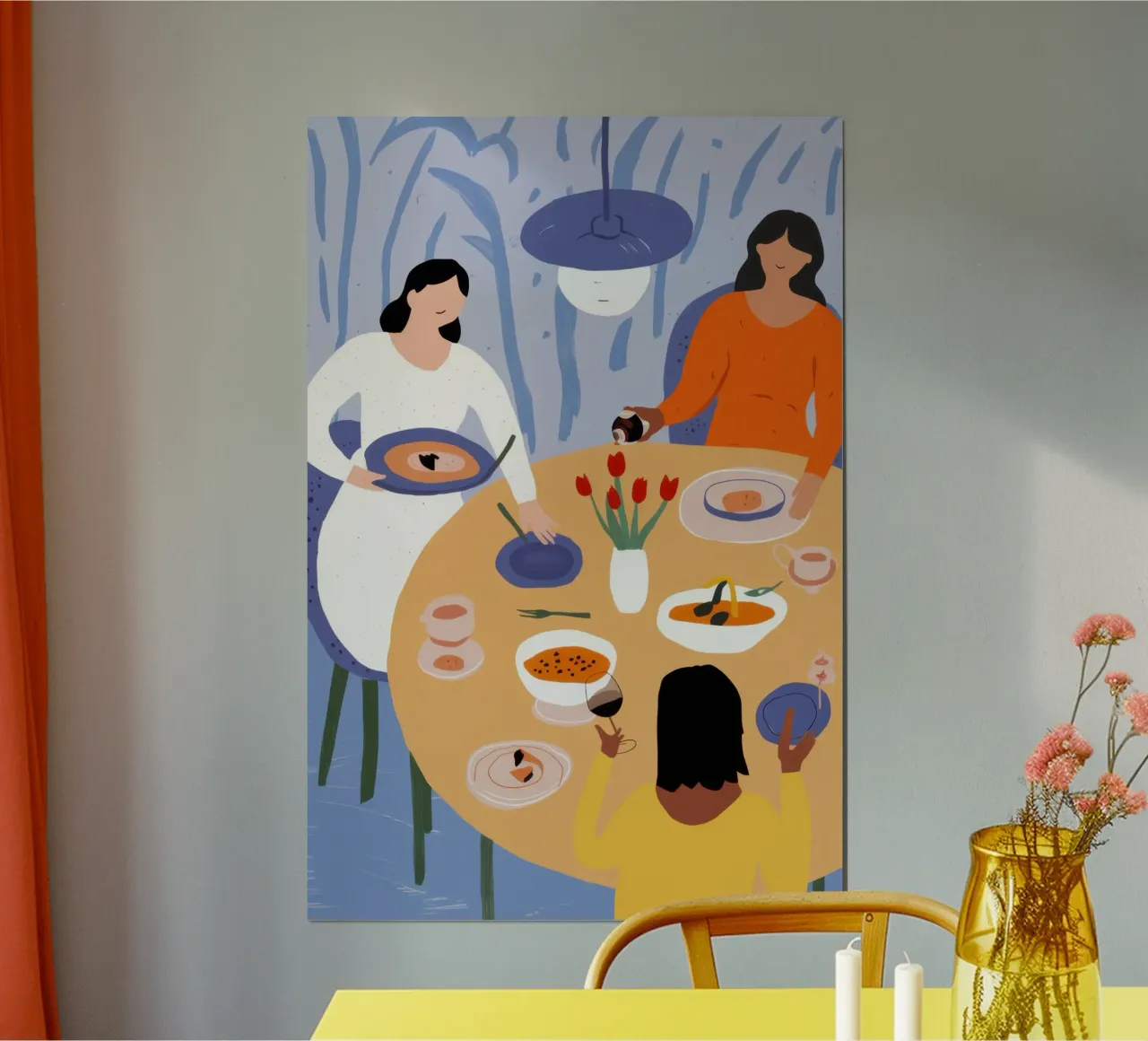 Gemeinsames Abendessen Zweisamkeit Poster von Gaia Viesta