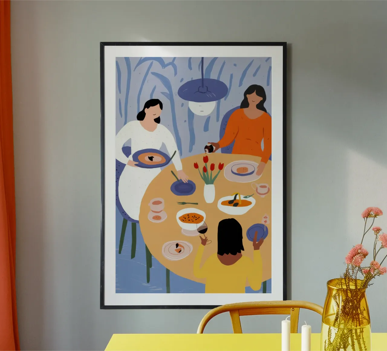 Gemeinsames Abendessen Zweisamkeit Poster von Gaia Viesta