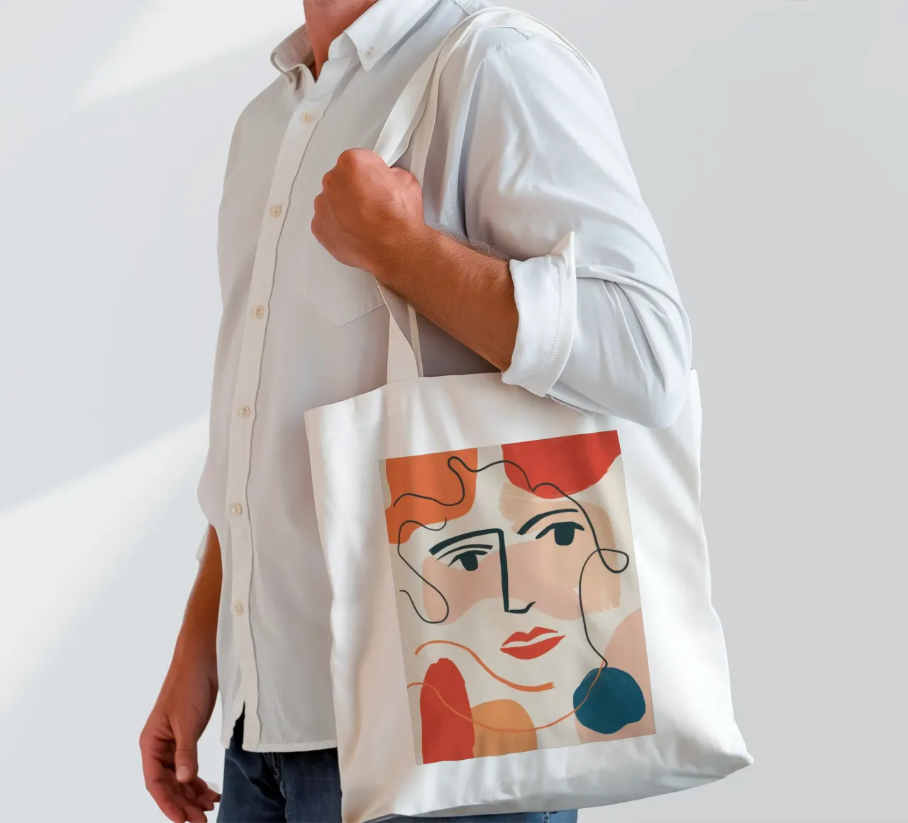 Espressione fluida della linea borsa in juta da Selene Shade