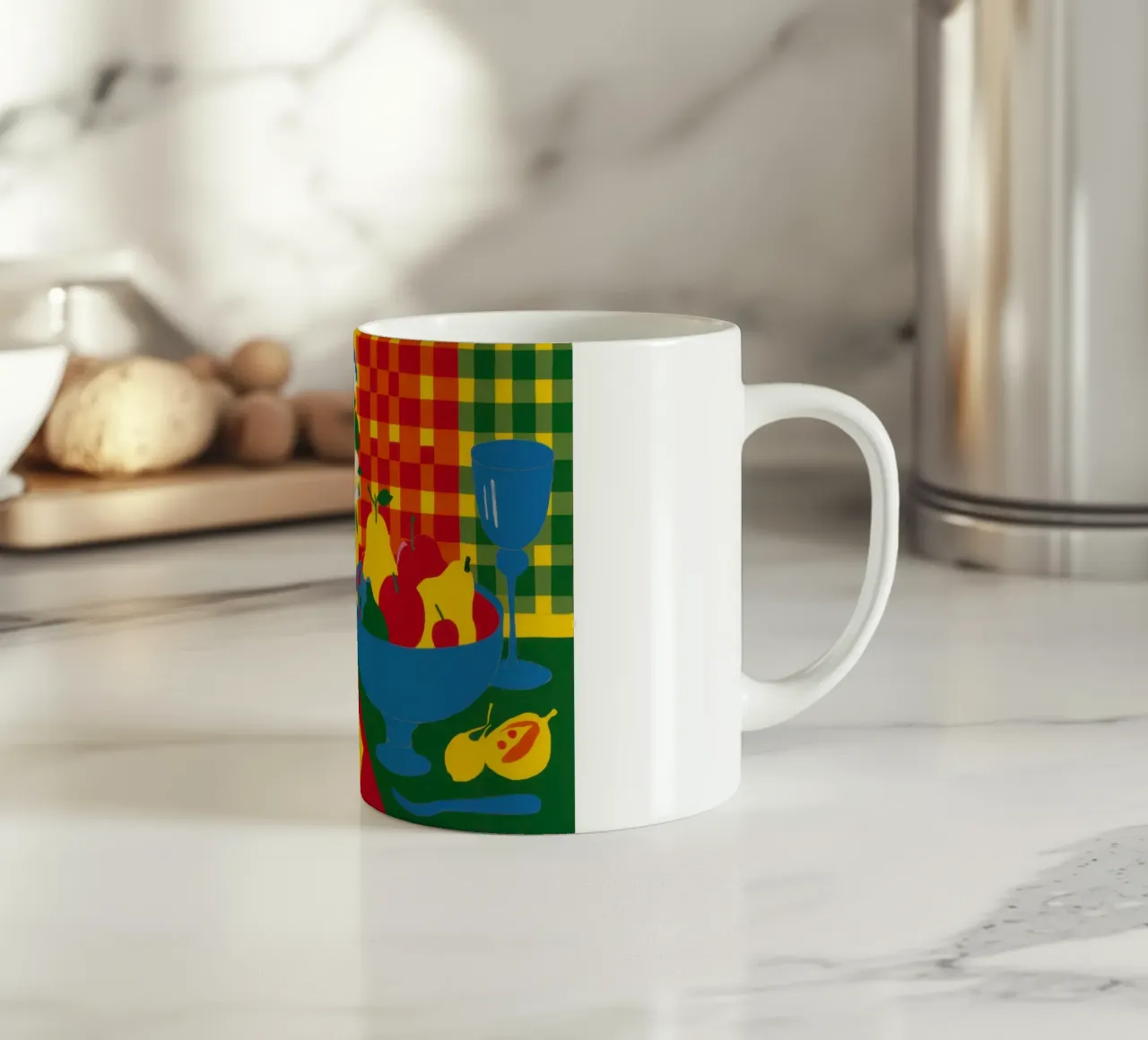 Vaso di rose a scacchiera tazza in ceramica da Mark Solaria