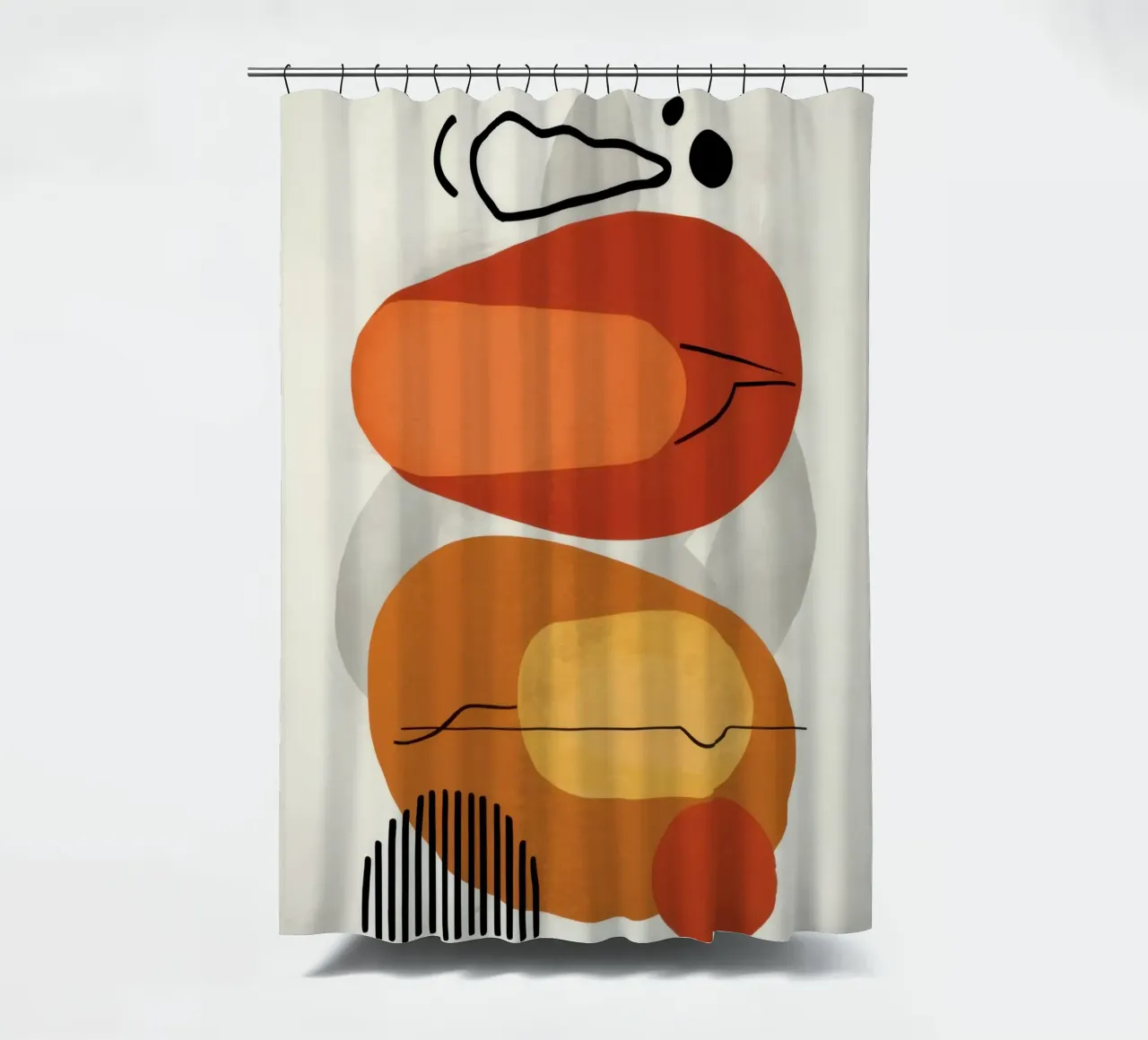 Lachende abstracte vorm douchegordijn van Mark Solaria