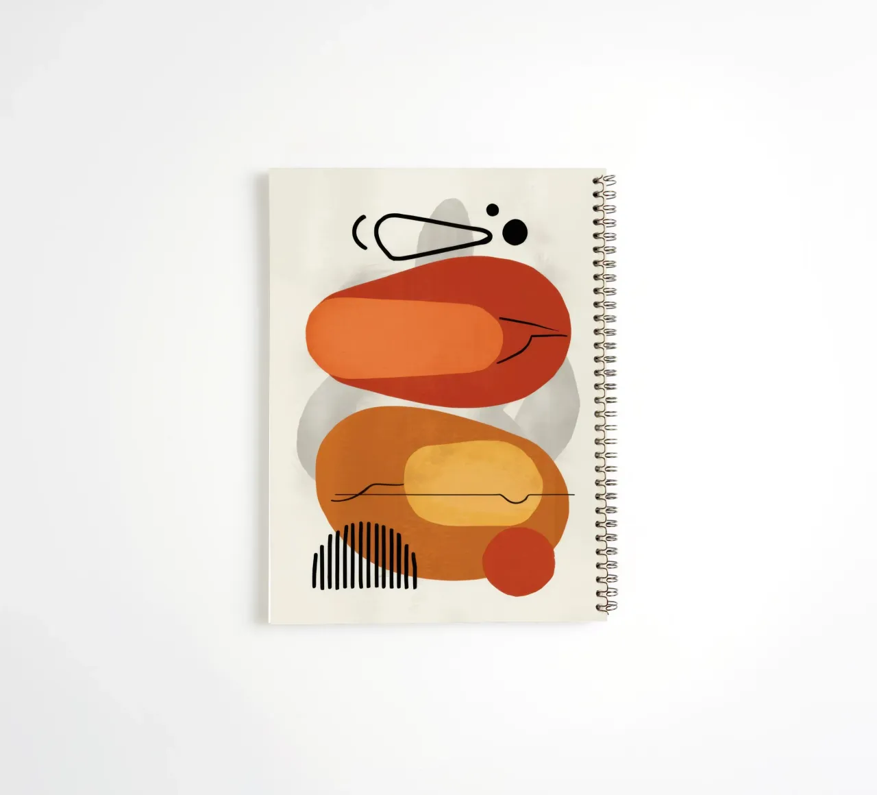 Smiling Abstract Form spiral notebook by Mark Solaria