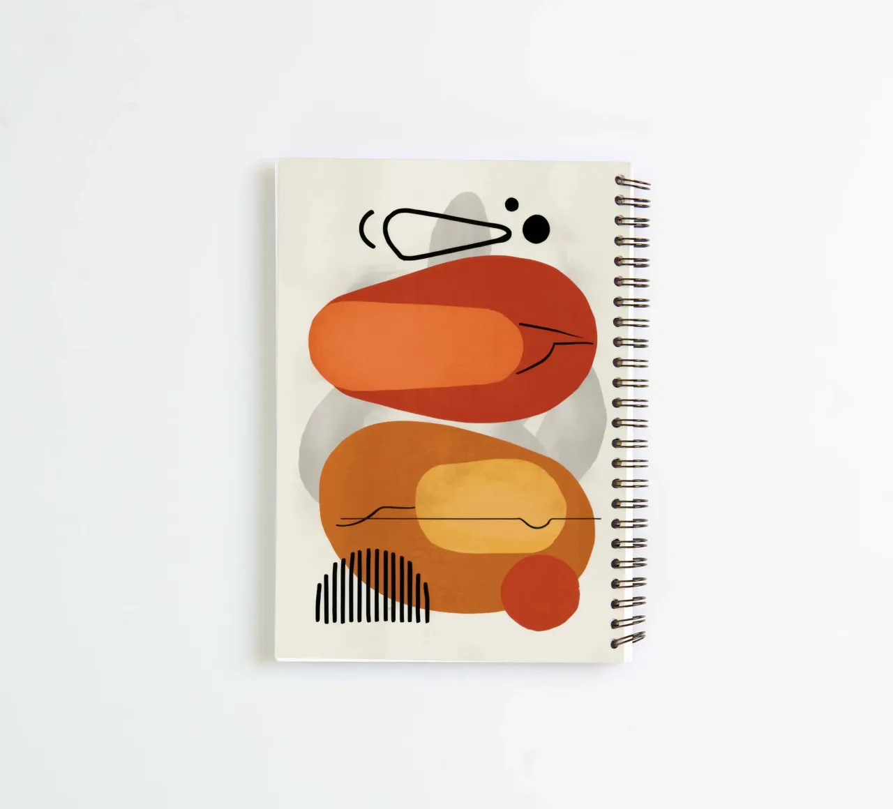 Smiling Abstract Form spiral notebook by Mark Solaria