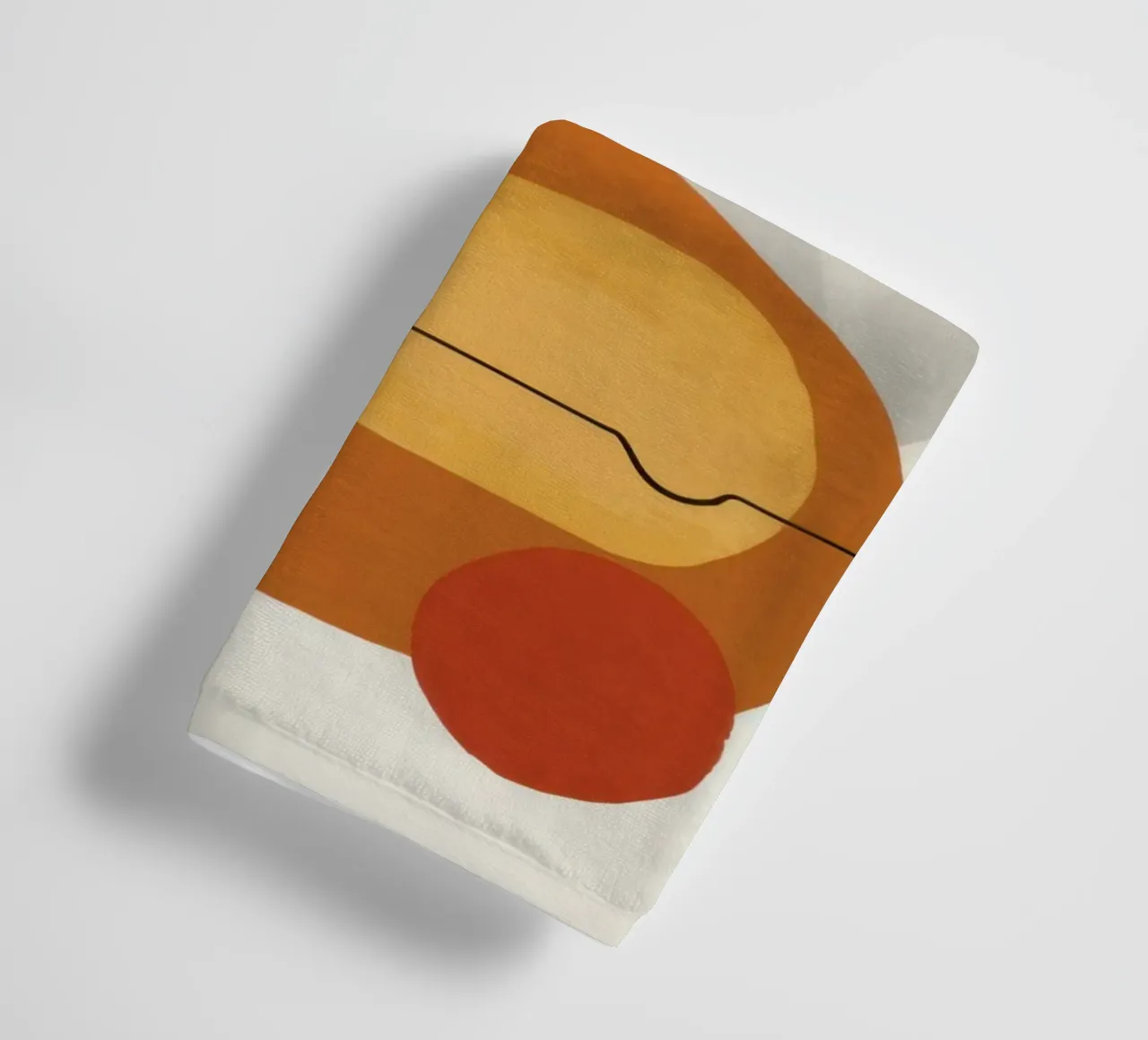 Lachende abstracte vorm badhanddoek van Mark Solaria