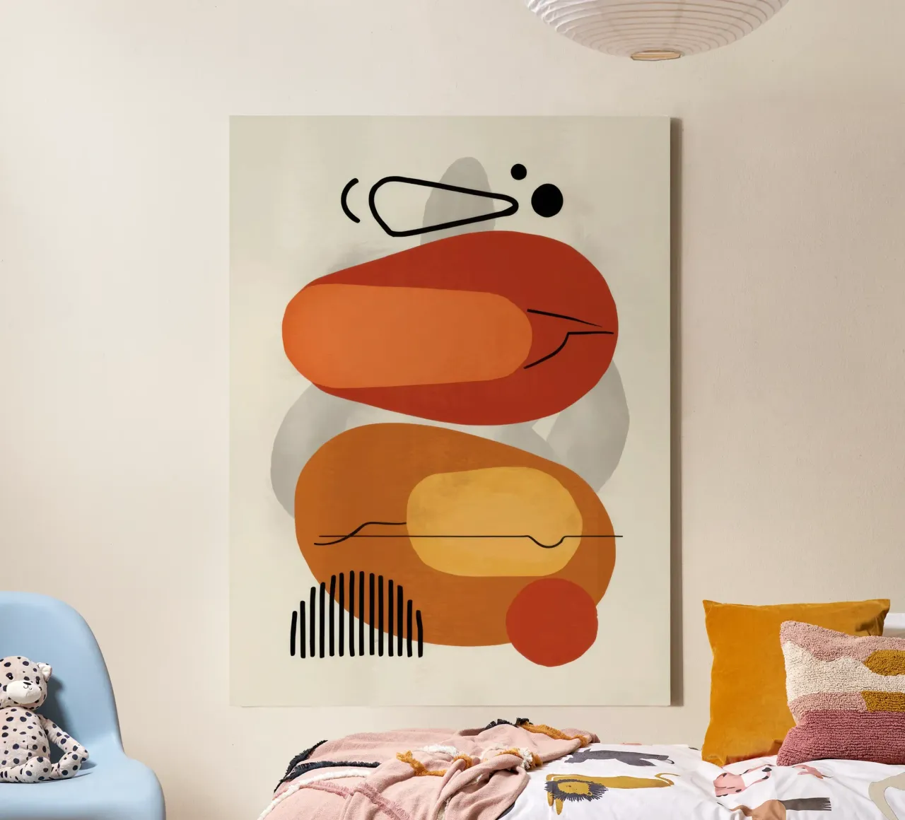 Smiling Abstract Form canvas by Mark Solaria