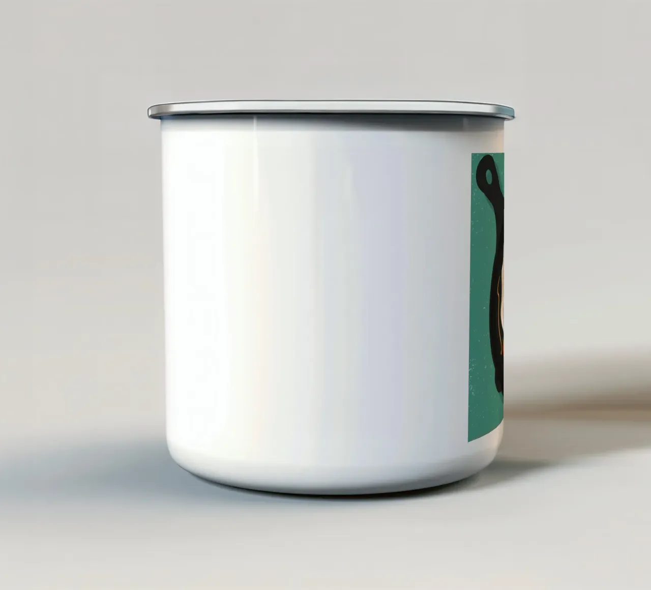 L'uovo alla piastra perfetto tazza in smalto da Trace Brush