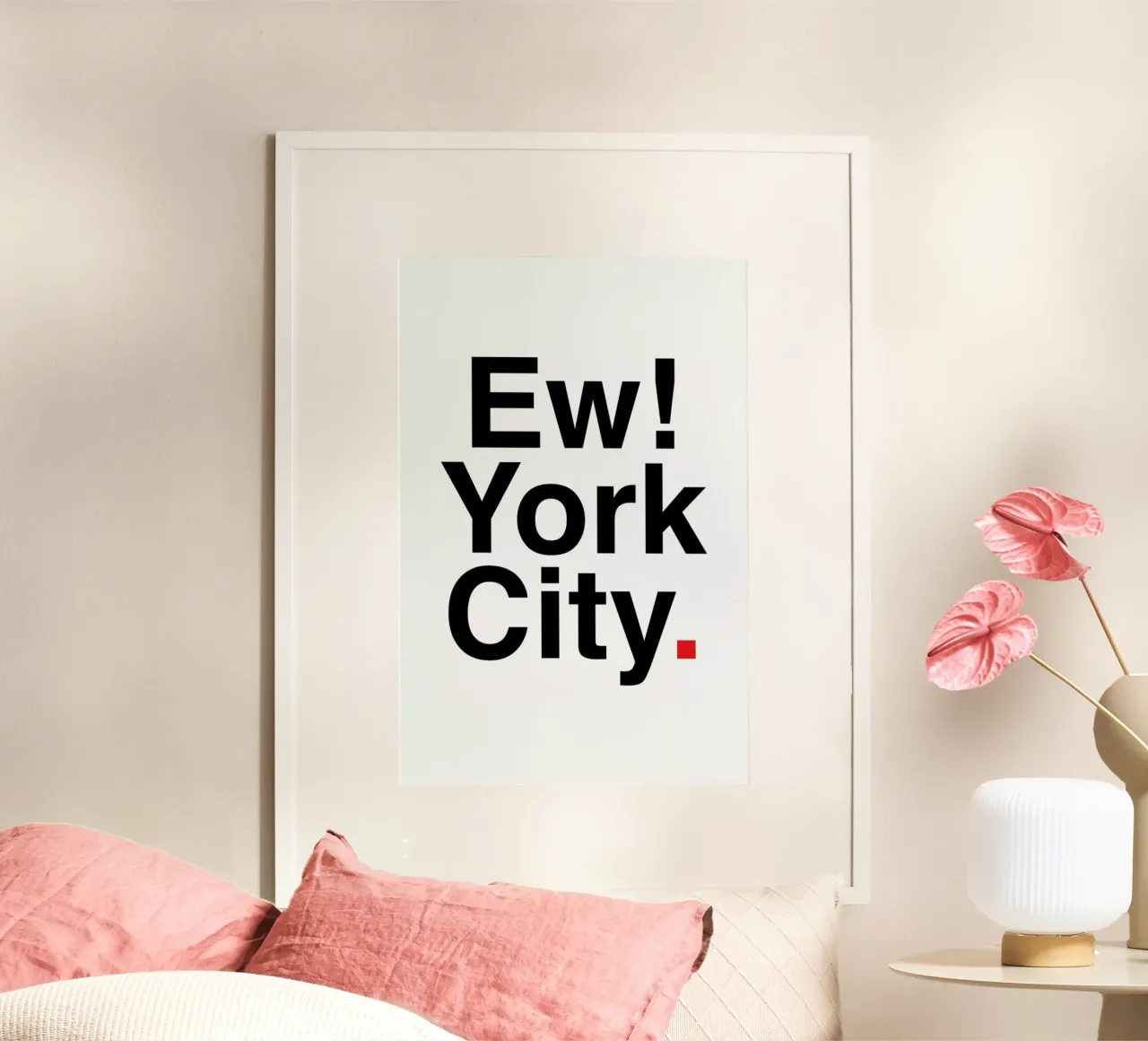 Ew York City poster con telaio in plastica da LeDieg