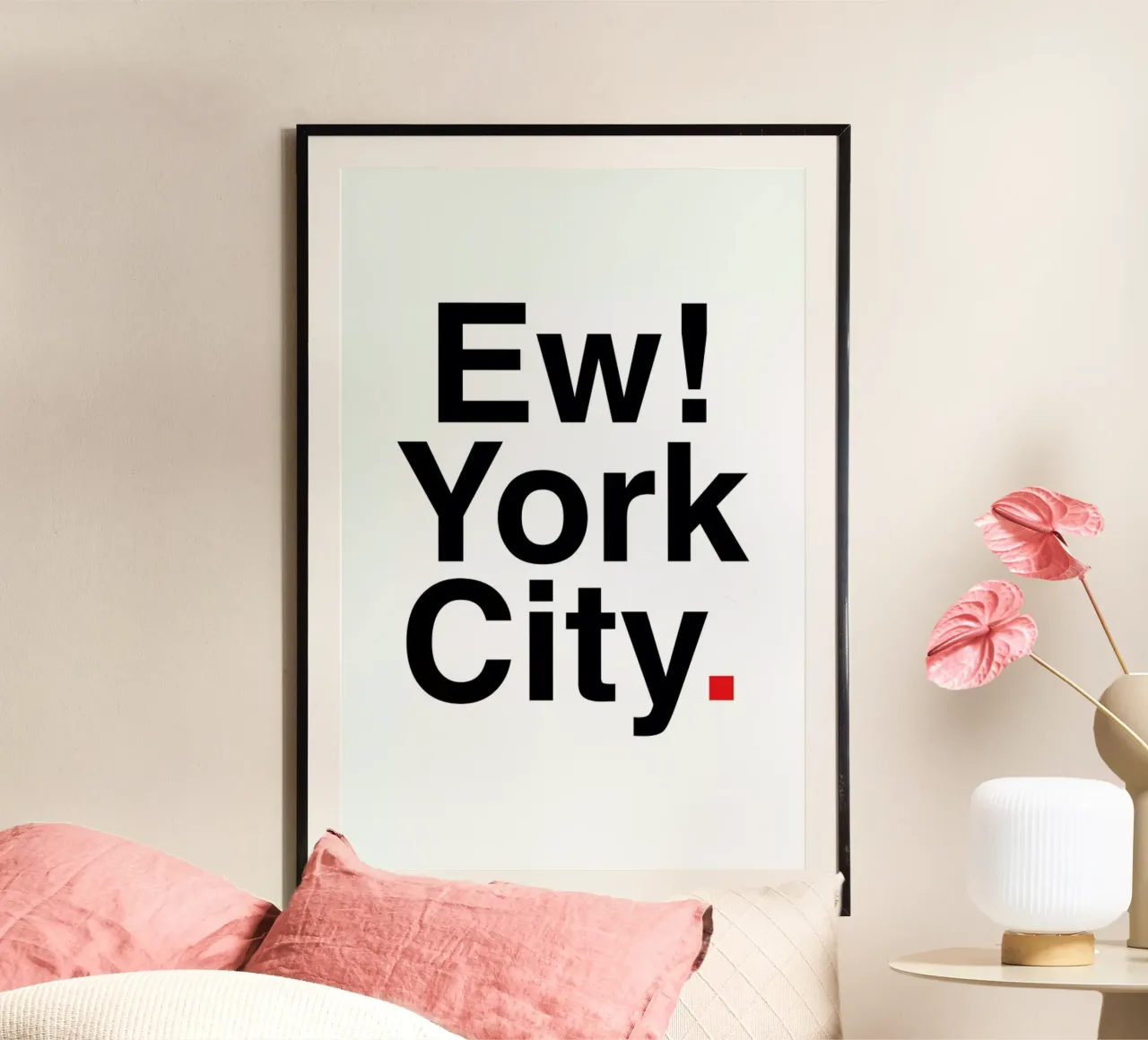 Ew York City poster con telaio in plastica da LeDieg