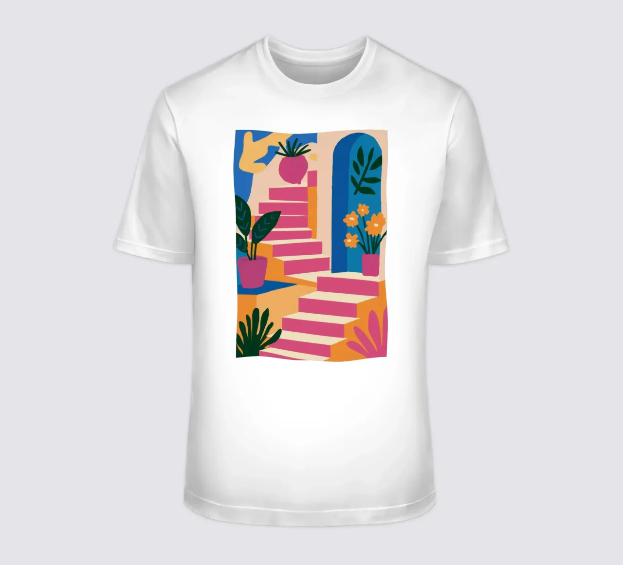 Passaggio della scala rosa t-shirt da Irish Strokes