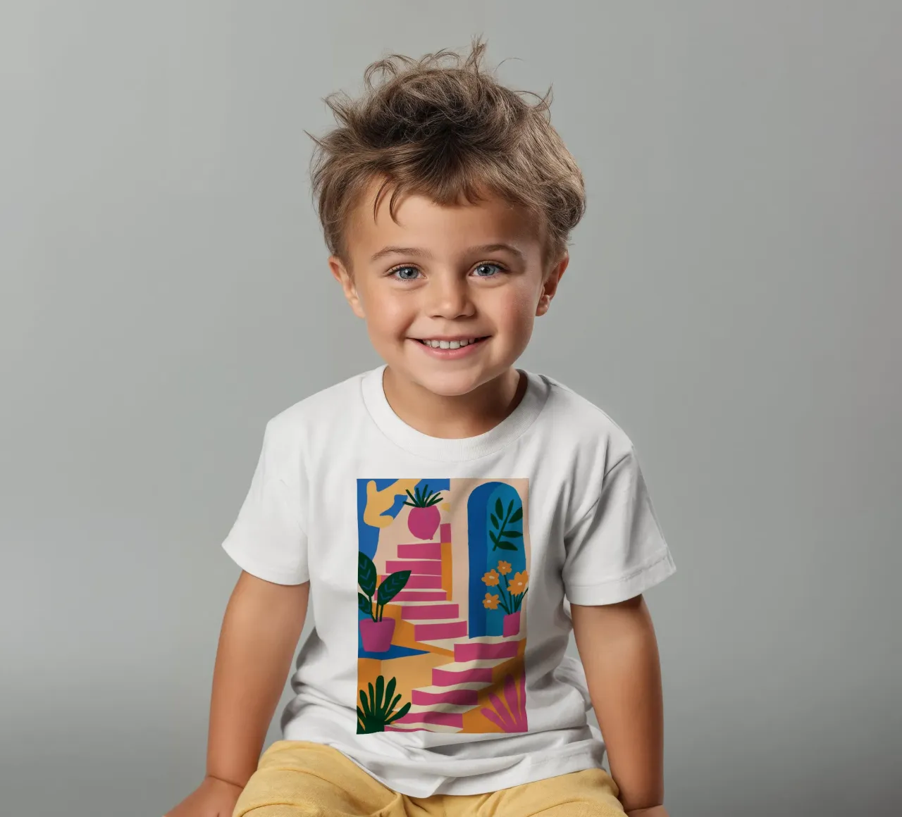 Passaggio della scala rosa t-shirt bambini da Irish Strokes