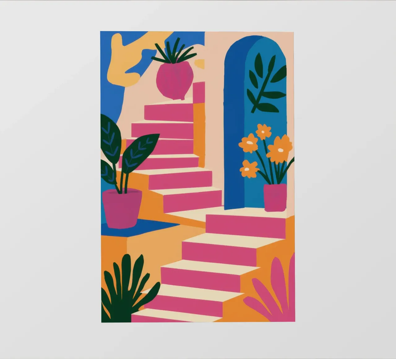 Passaggio della scala rosa telo in pvc da Irish Strokes